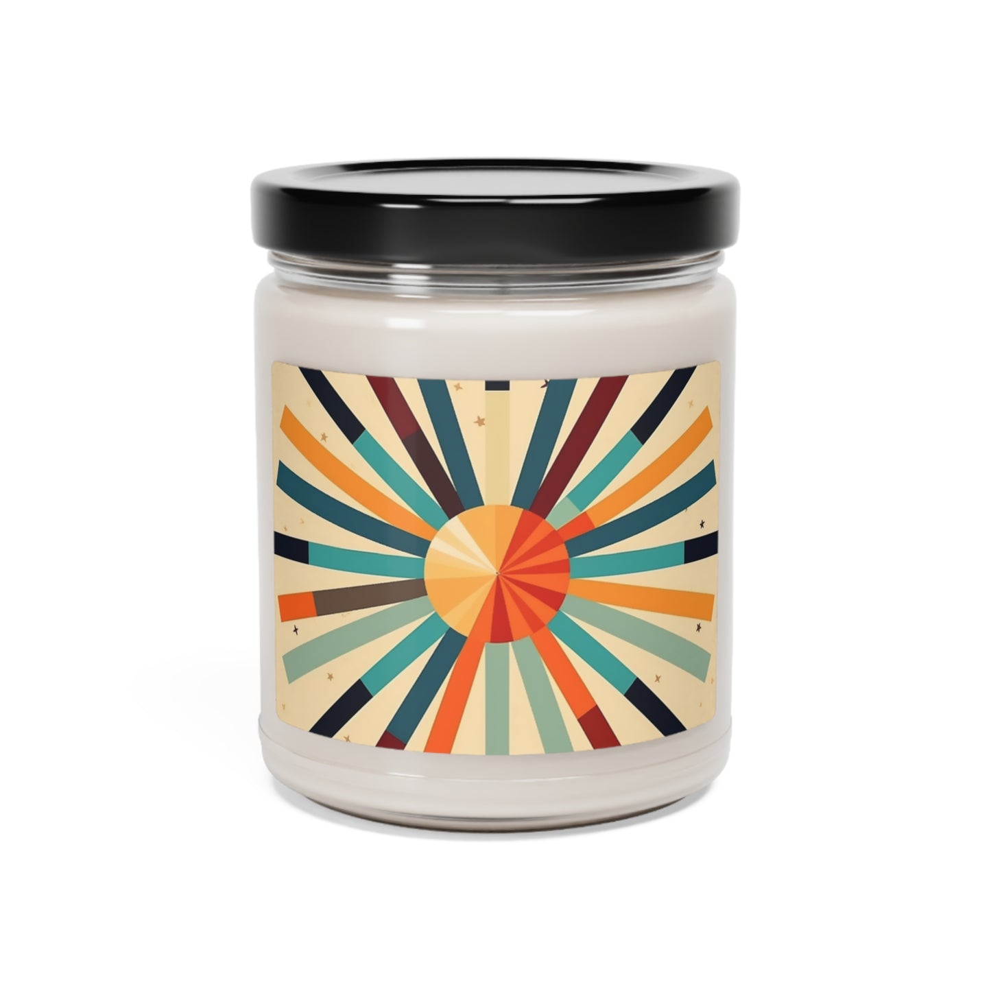 Midcentury Starburst Magic: Starburst Candy Colored Midcentury Modern Design Candle