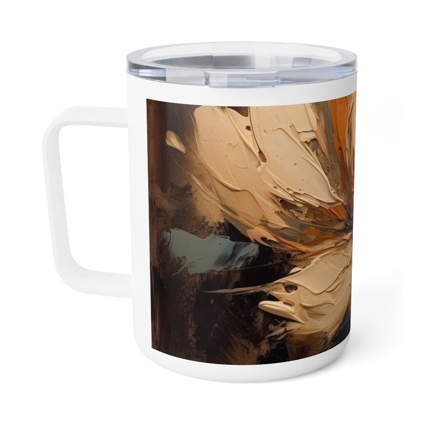 Artistic Fusion: Insulated Coffee Mug Infused with Tan Hua-Inspired Abstract Art