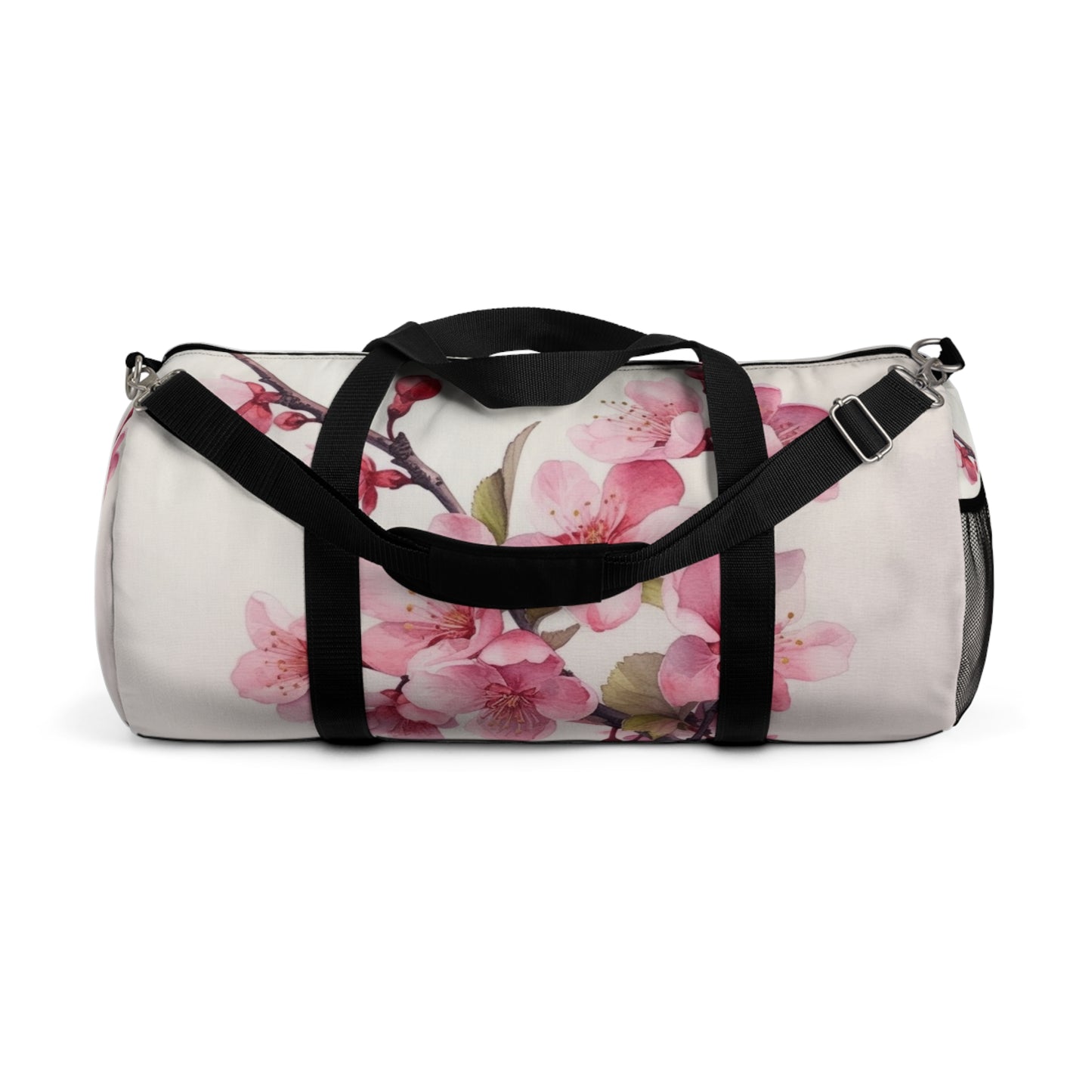 Artistic Flourish: Floral Watercolor Cherry Blossom Duffel Bag