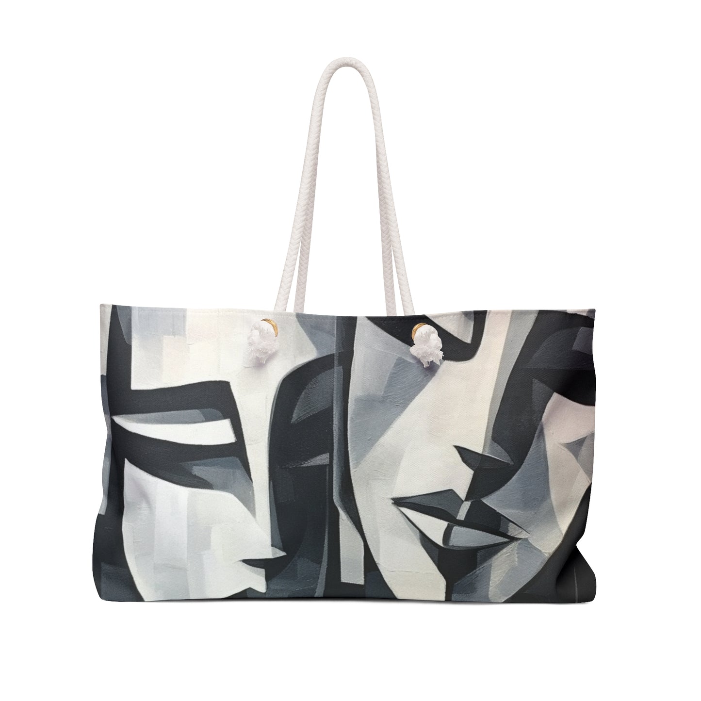 Abstract Oil Paint Weekender Bag: Cubist Artistry in a Portable Masterpiece