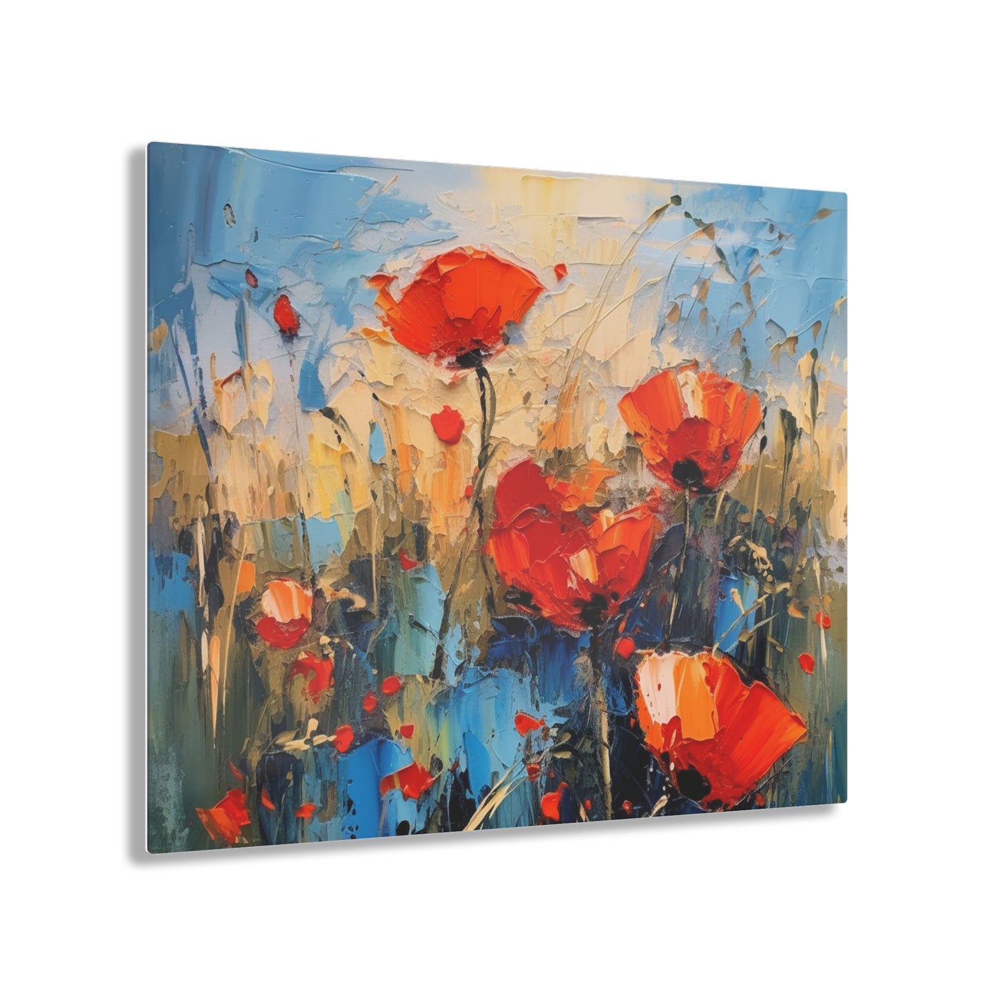 Acrylic Prints Paradise: Abstract Poppy Artwork and Flower Drawings