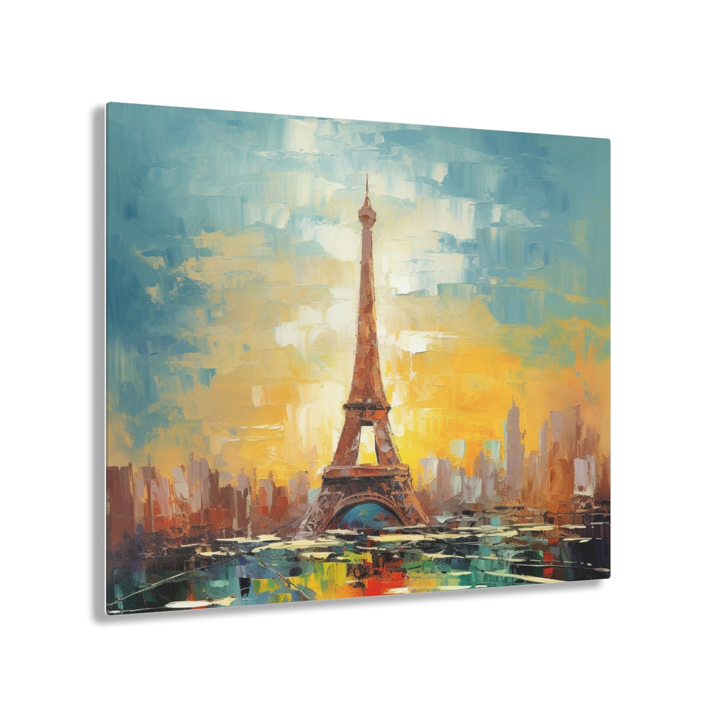 Abstract Paris Acrylic Prints: Exploring the City of Light with Brush Strokes