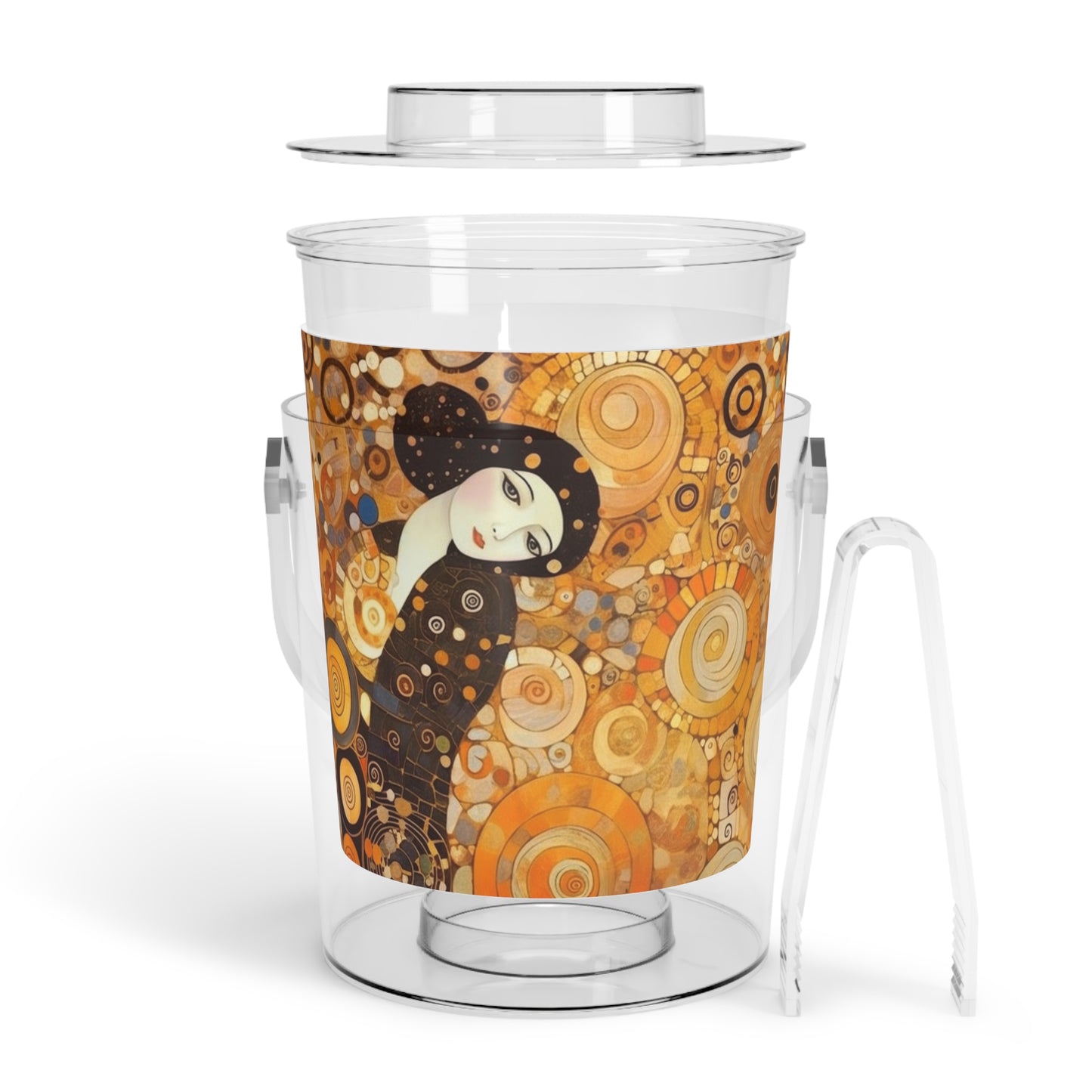 Sensual Symmetry: Ice Bucket with Tongs Embodying the Essence of Symbolism in 19th Century Art