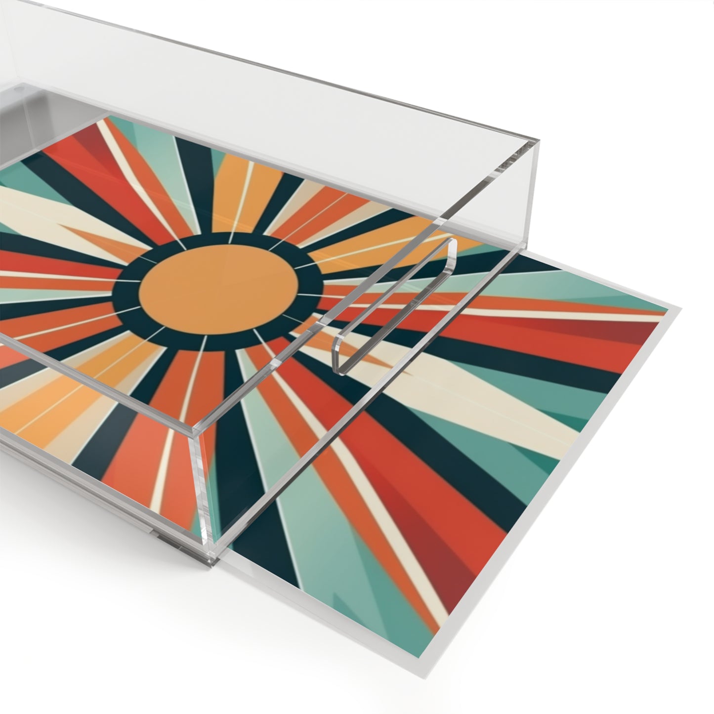 Starburst Acrylic Serving Tray in Atomic Age and Midcentury Modern Design