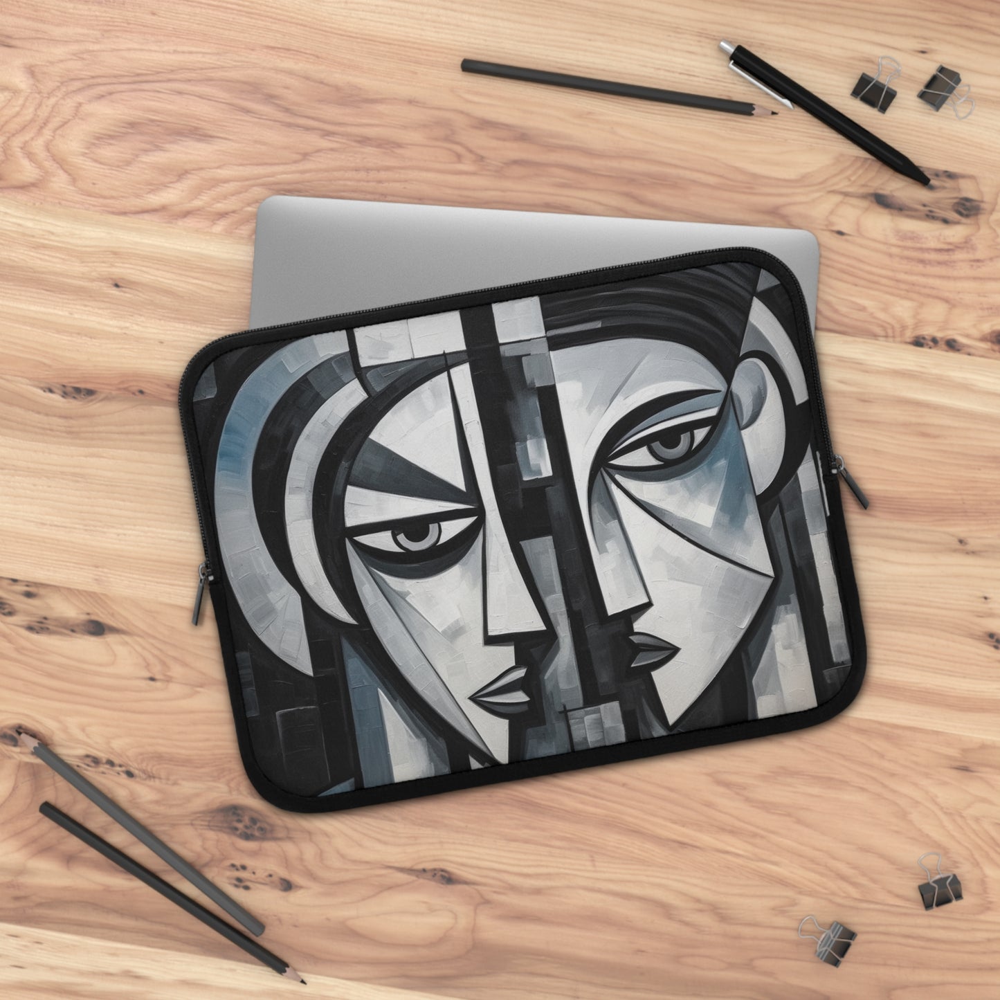 Cubist Paintings Laptop Sleeve: Captivating Brush Strokes