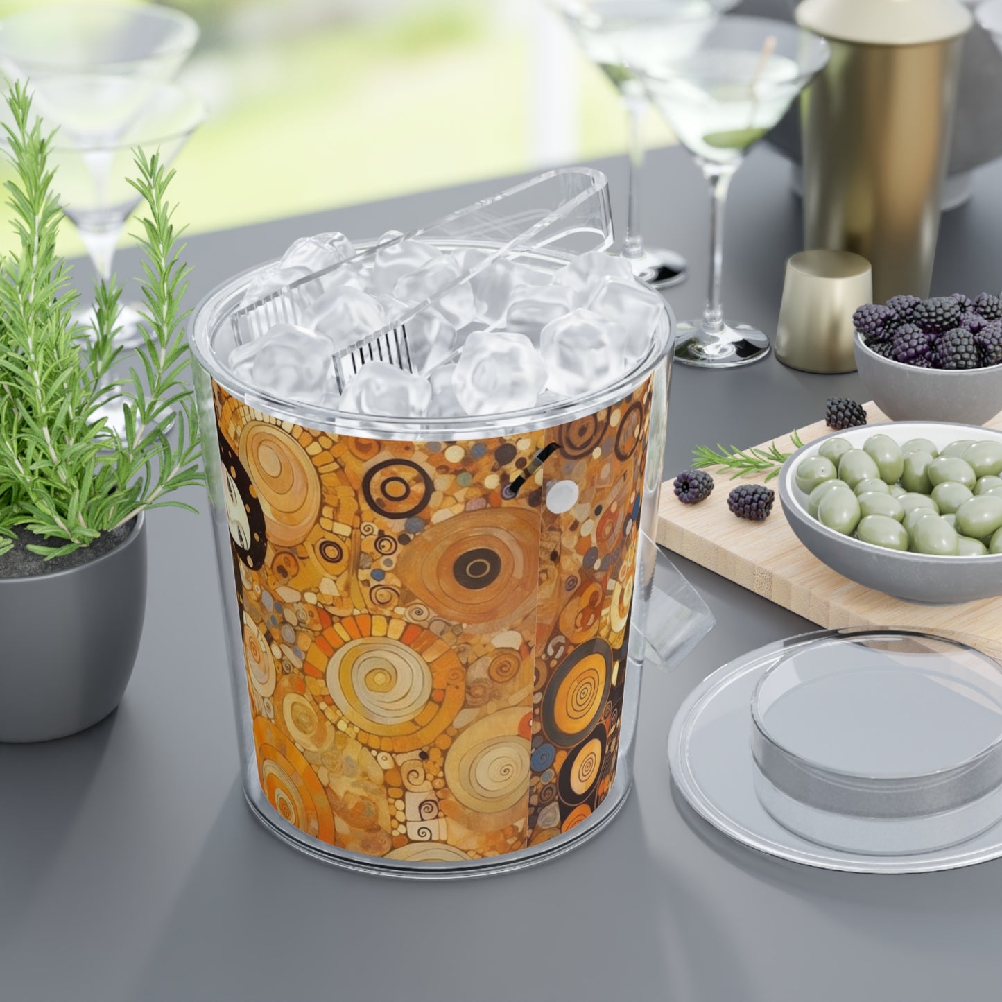 Sensual Symmetry: Ice Bucket with Tongs Embodying the Essence of Symbolism in 19th Century Art