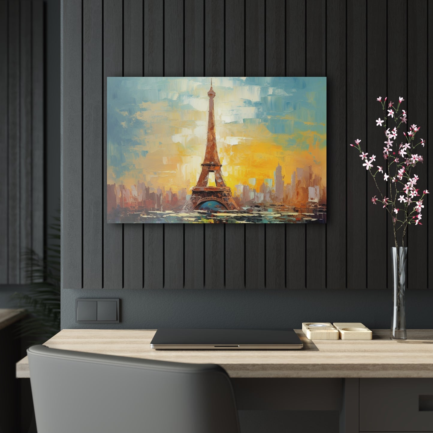 Abstract Paris Acrylic Prints: Exploring the City of Light with Brush Strokes