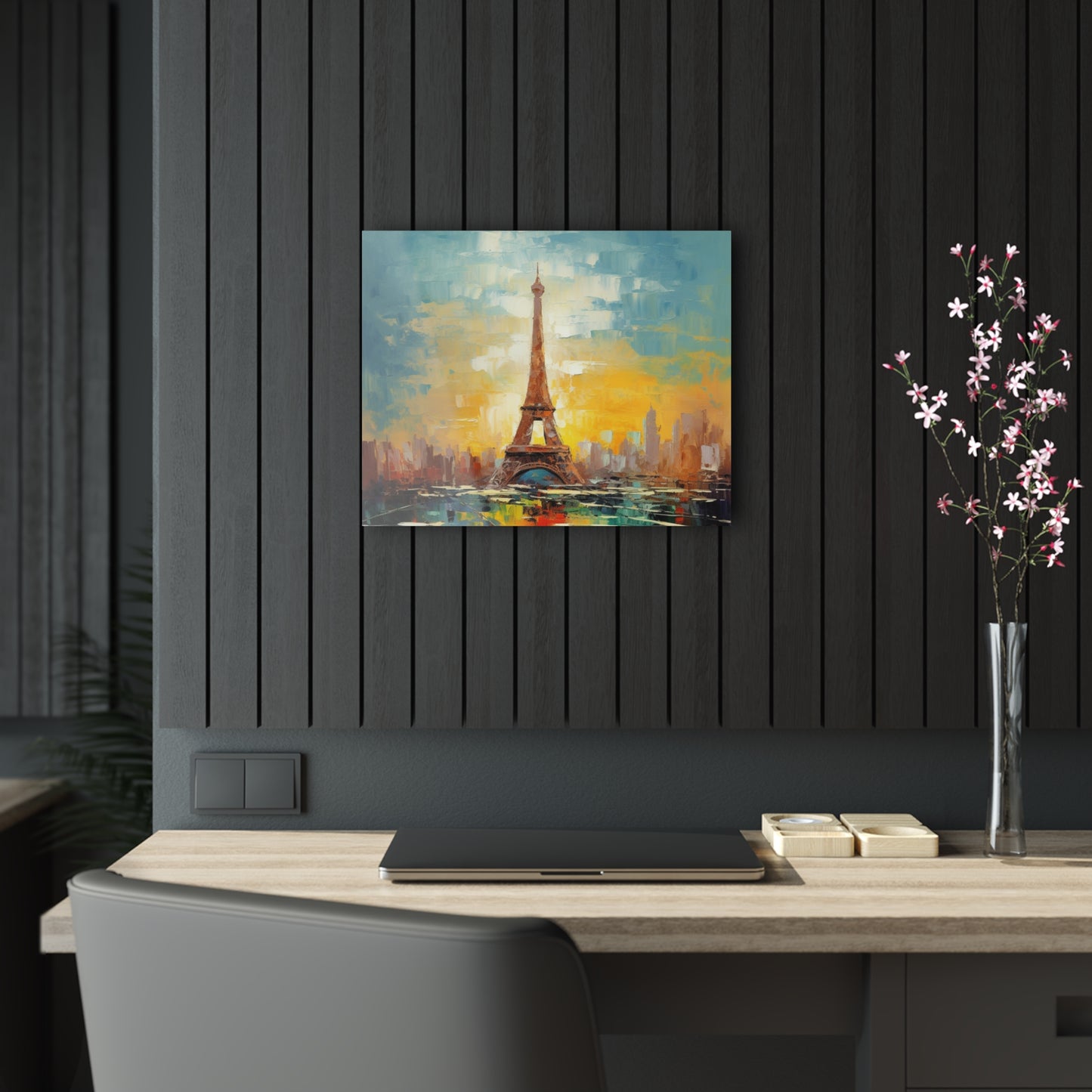 Abstract Paris Acrylic Prints: Exploring the City of Light with Brush Strokes