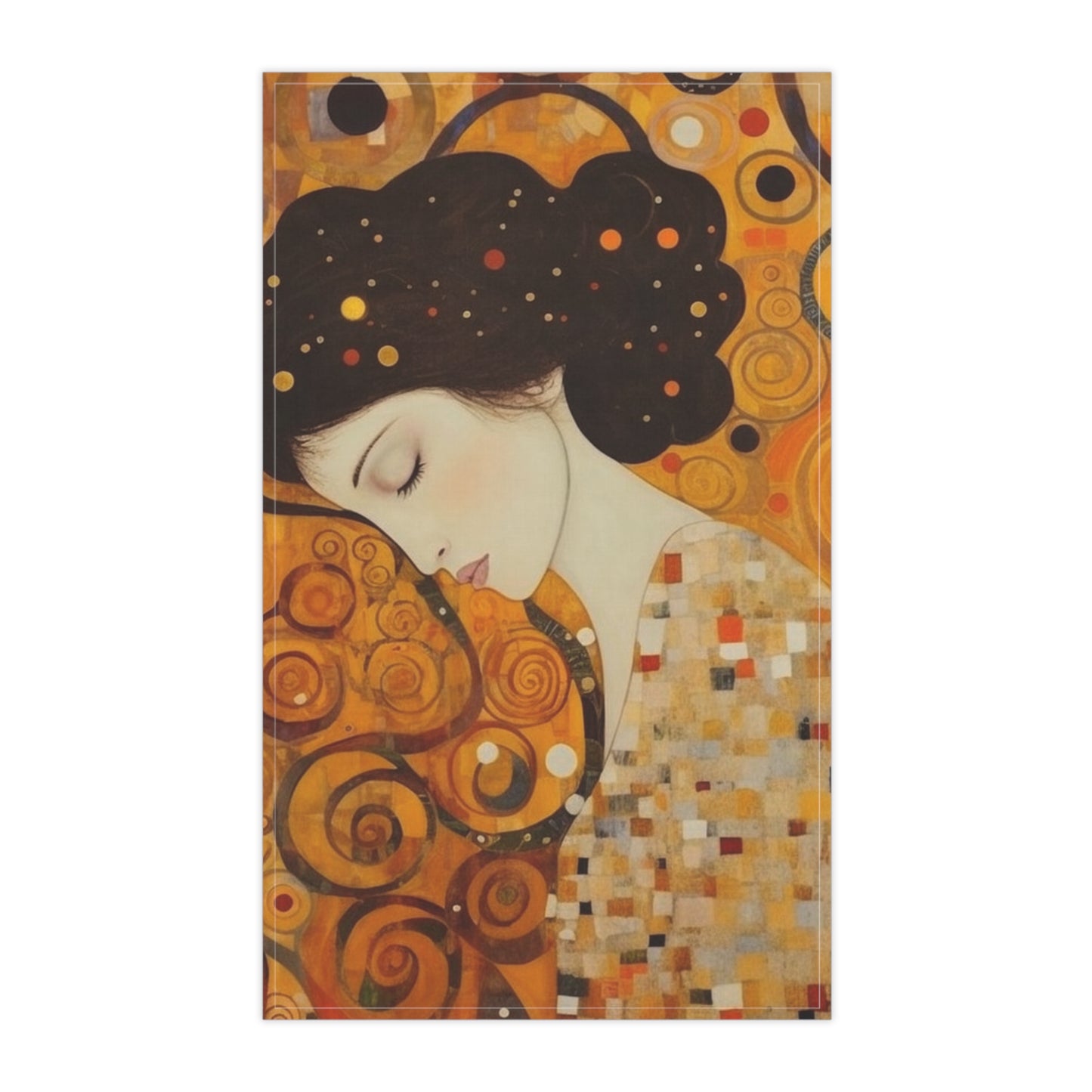 Gustav Klimt Inspired Kitchen Towel: A Tribute to the Iconic Art of the Vienna Secession