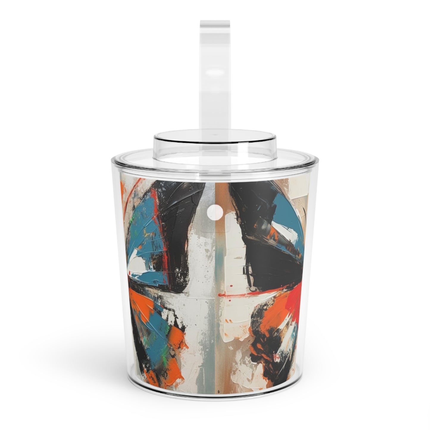 Monarch Butterfly Elegance: Ice Bucket with Tongs with Artistic Flair
