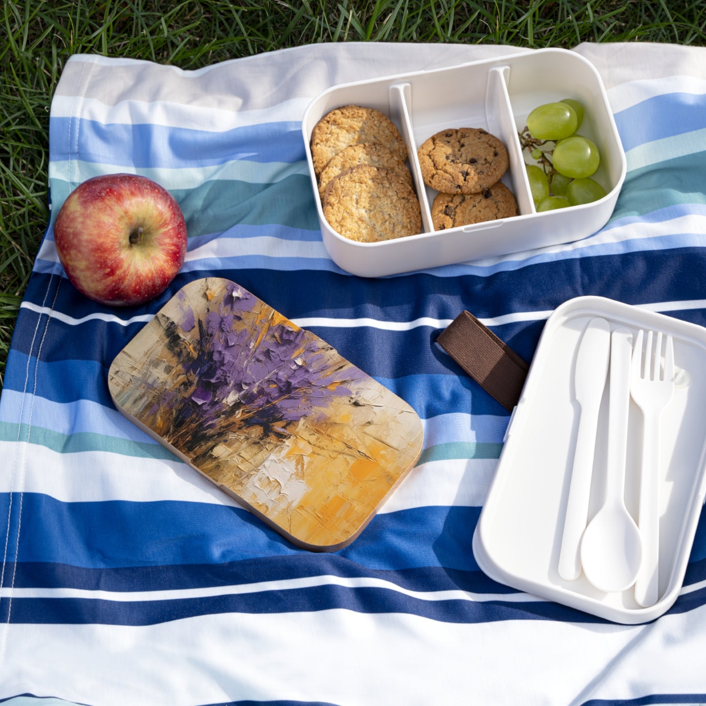 Abstract Lavender Bliss: Bento Box for Artistic Inspiration
