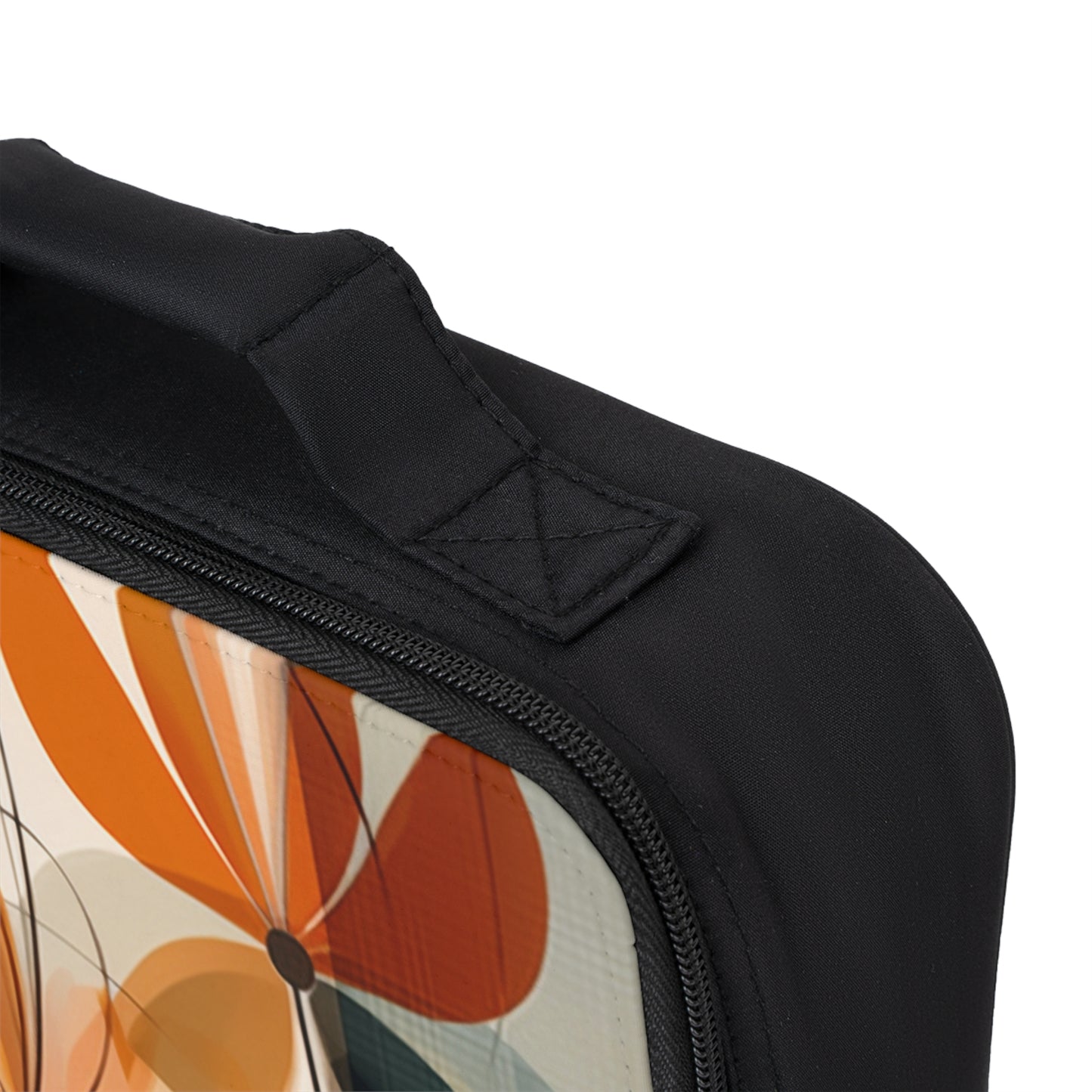 Botanical Chic: Flower Drawings and Minimalist Lunch Bag Design with Midcentury Flair