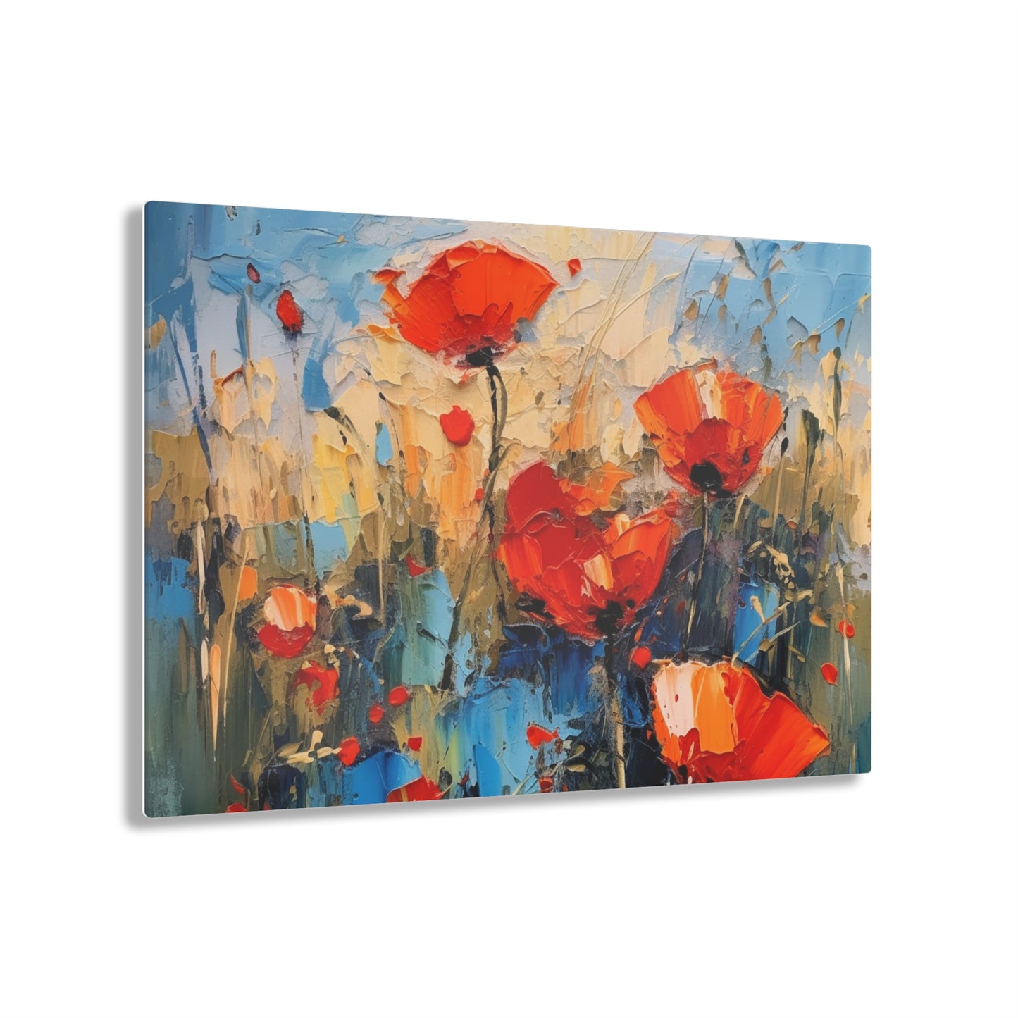 Acrylic Prints Paradise: Abstract Poppy Artwork and Flower Drawings