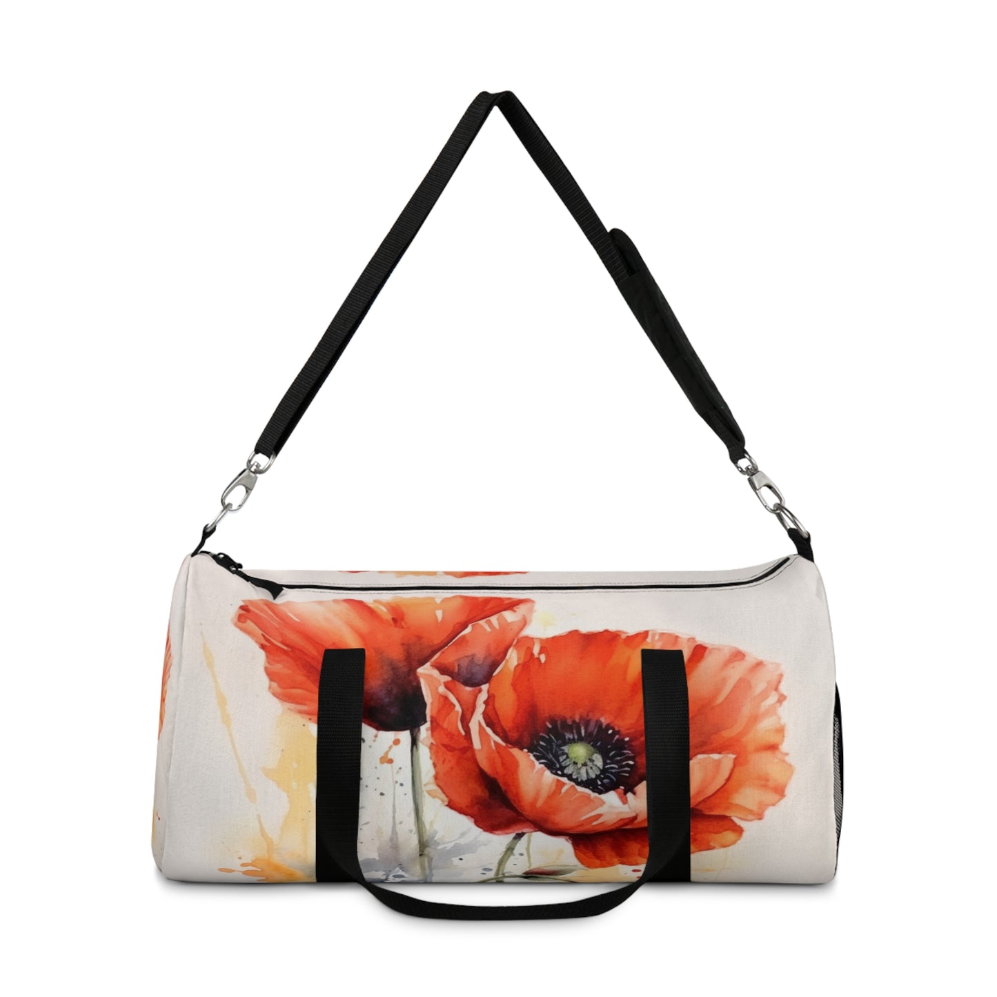 Whimsical Poppy Flower Watercolor Duffel Bag: An Artistic Delight