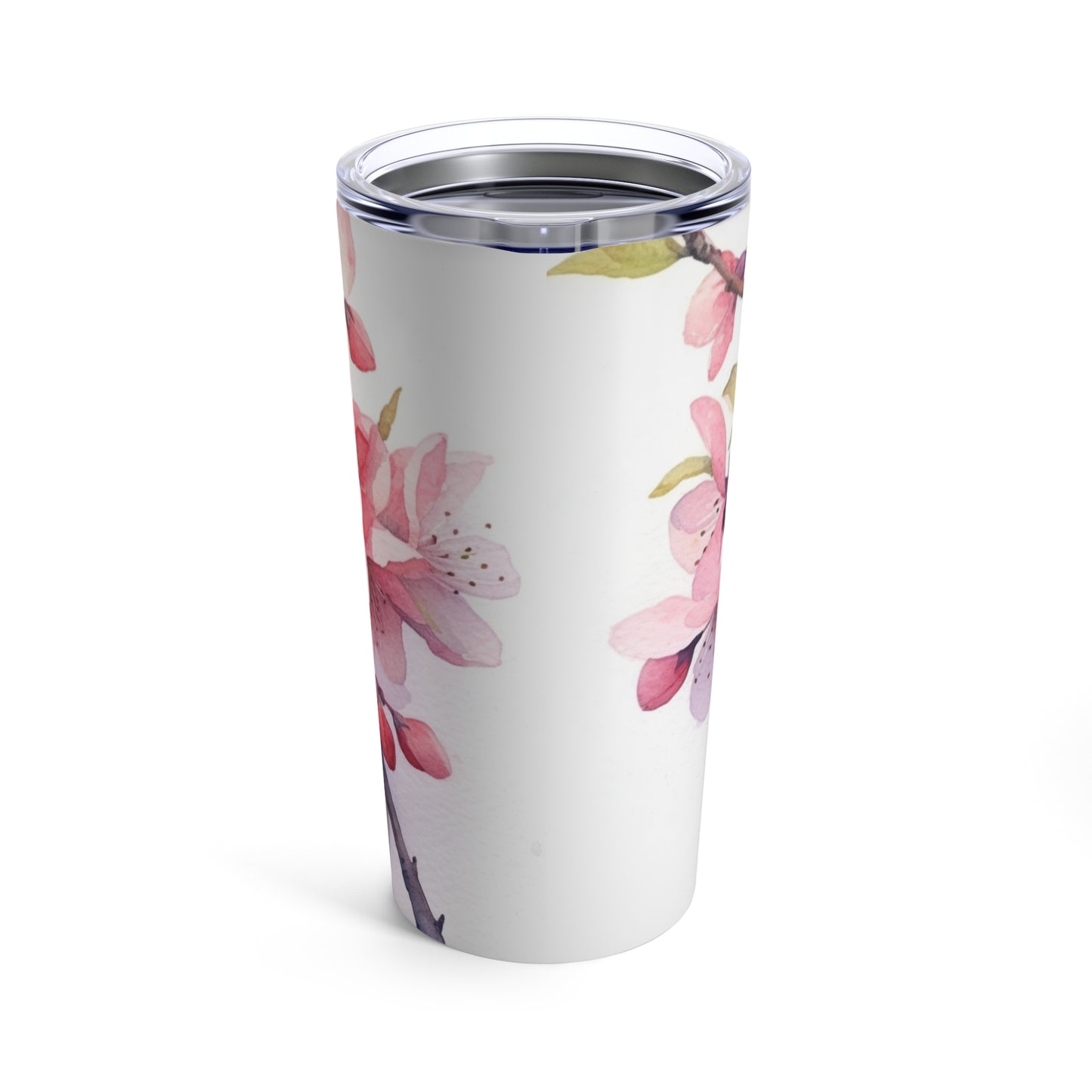 Cherry Blossom Delight: Floral Watercolor Tumbler