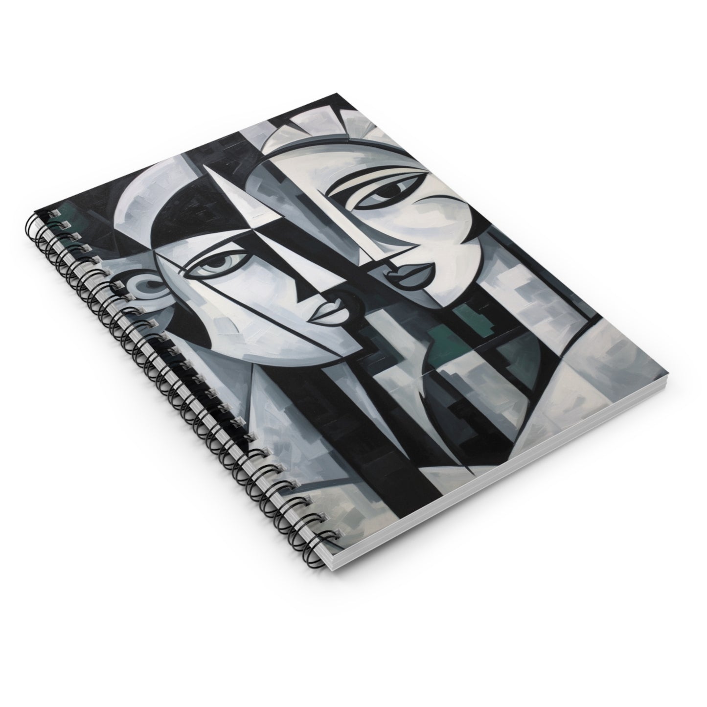 Cubist Style Abstract Painting Spiral Notebook: Drink in the Avant-garde Beauty