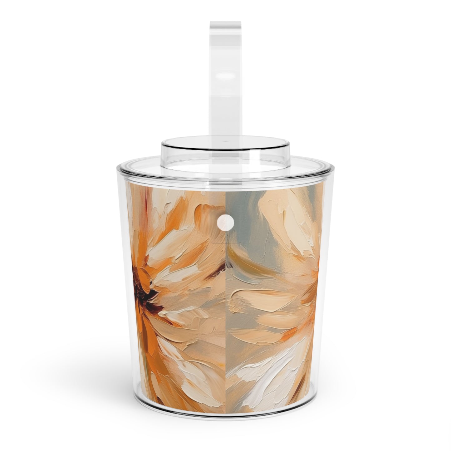 Tan Hua Flower Delight: Ice Bucket with Tongs for Floral Art Enthusiasts