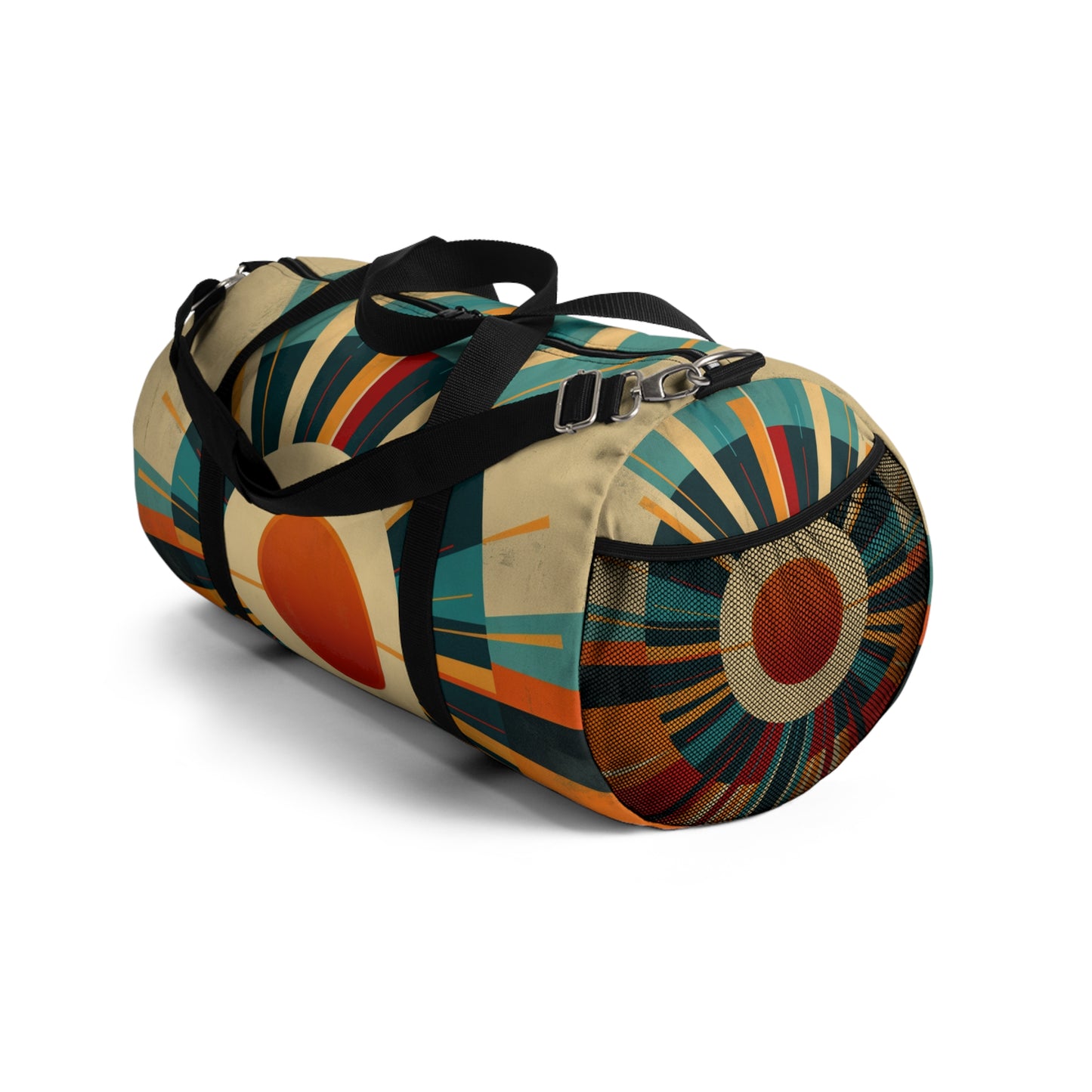 Minimalist Sunshine: Midcentury Modern Sun Duffel Bag