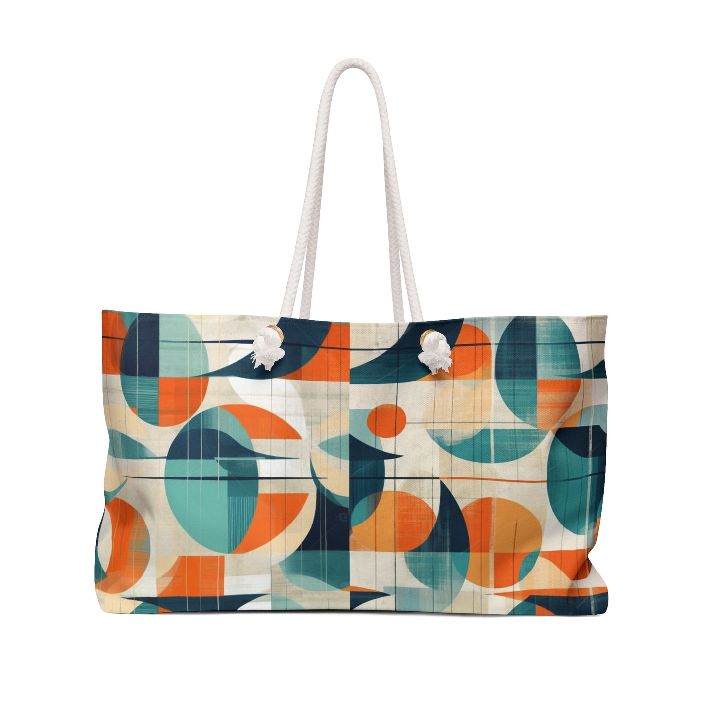 Modern Abstract Fusion: Weekender Bag with Midcentury Design