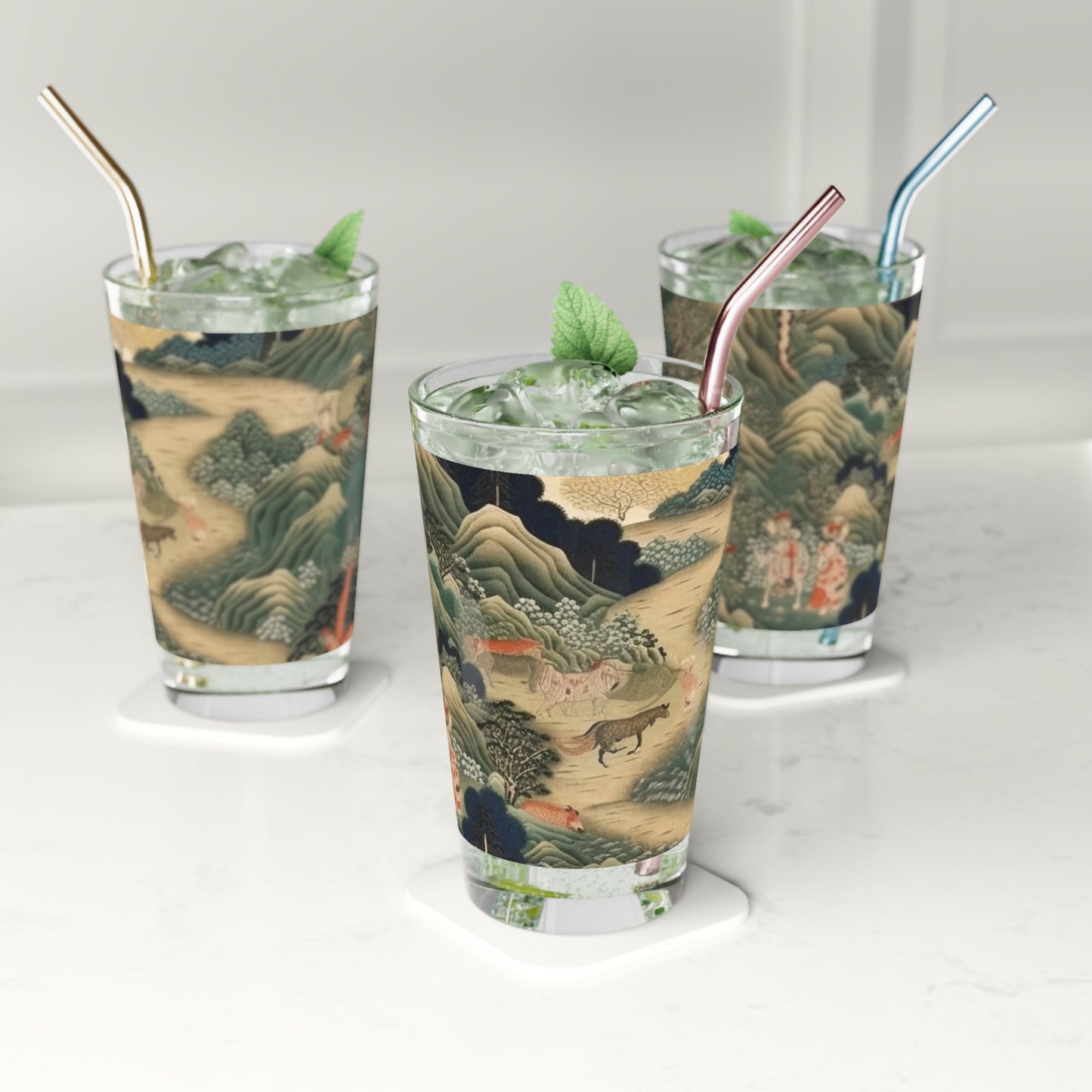 Japanese Tapestry Pint Glass