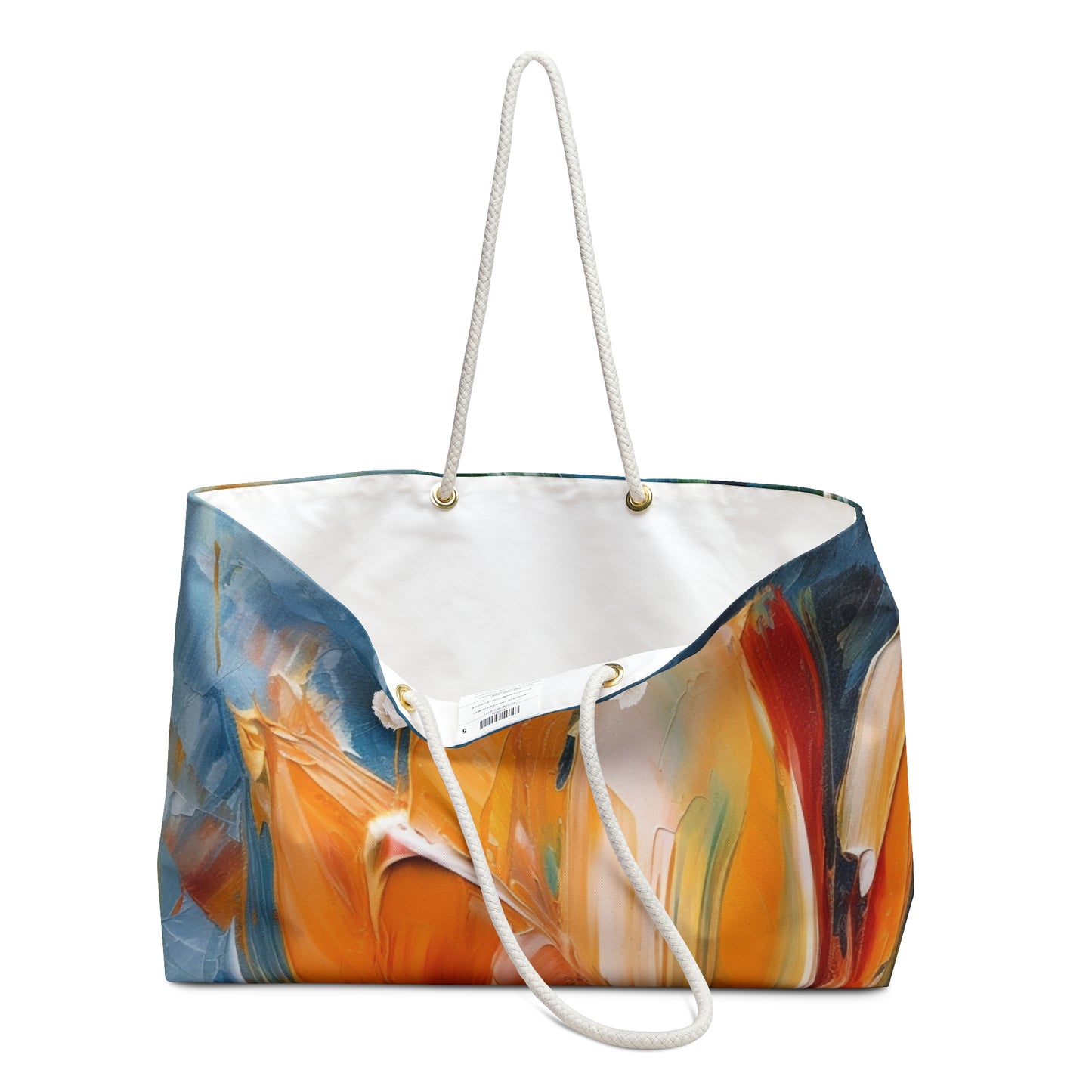 Orange Tulip Magic on Weekender Bag: A Blossoming Artistic Delight
