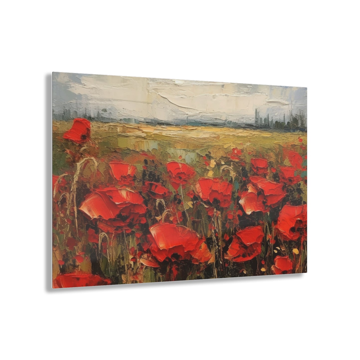 Abstract Poppy Fields: Acrylic Prints for Artistic Inspiration