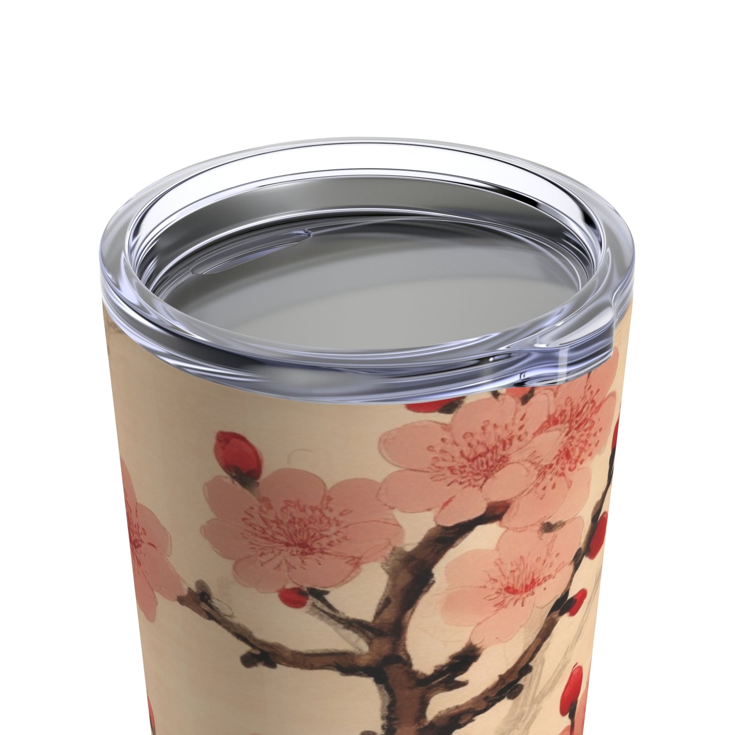 Floral Fusion: Tumbler Merging Cherry Blossom Beauty and Artistic Flower Drawings