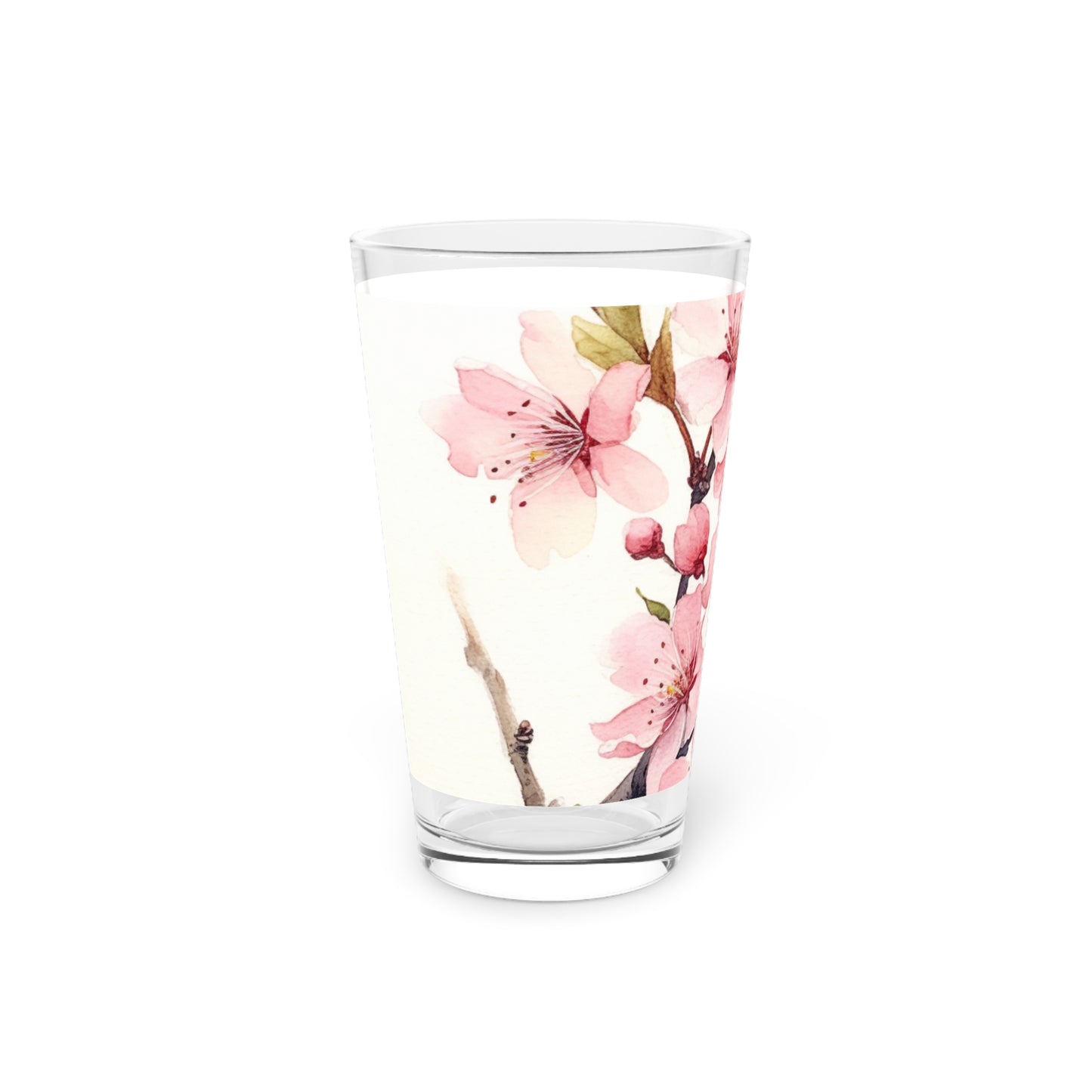 Watercolor Cherry Blossom Pint Glass