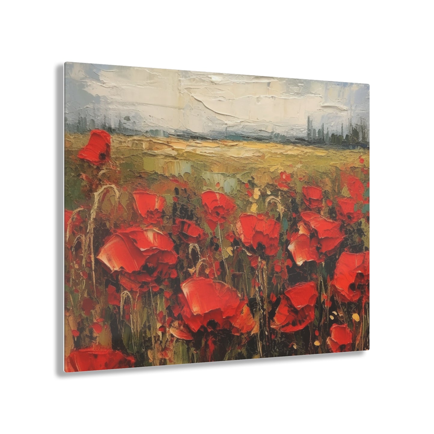 Abstract Poppy Fields: Acrylic Prints for Artistic Inspiration