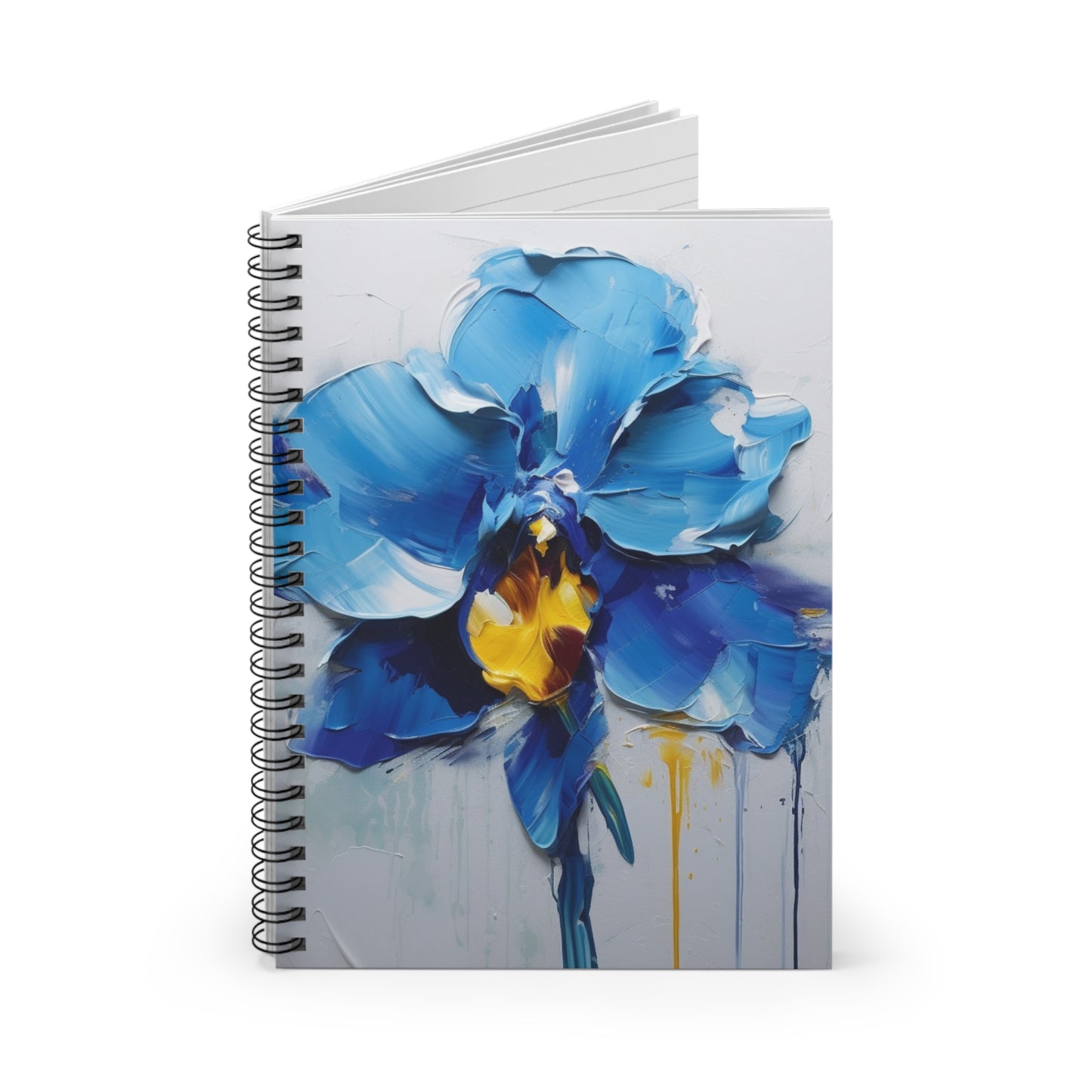 Orchid Dreams Abstract Spiral Notebook Ruled: Embrace the Allure of Painted Petals