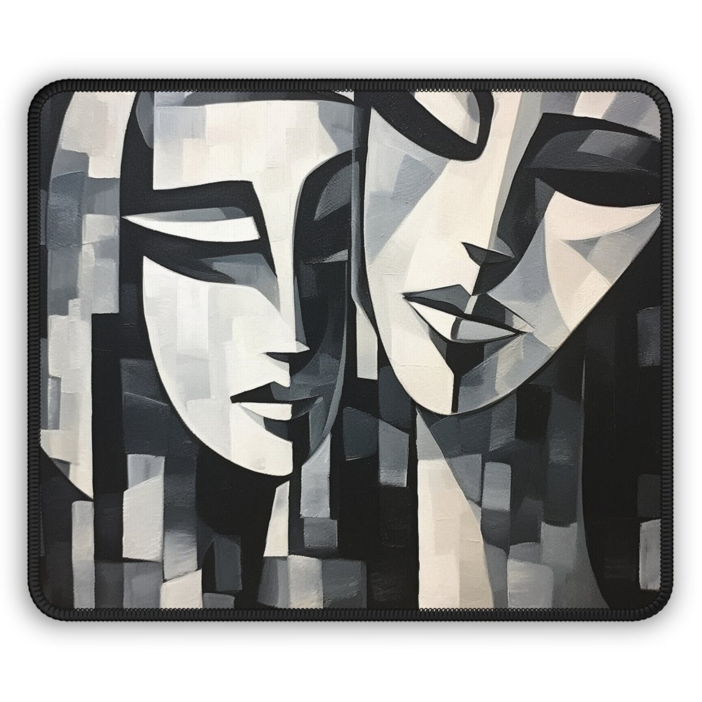 Abstract Oil Paint Gaming Mouse Pad: Cubist Artistry in a Portable Masterpiece