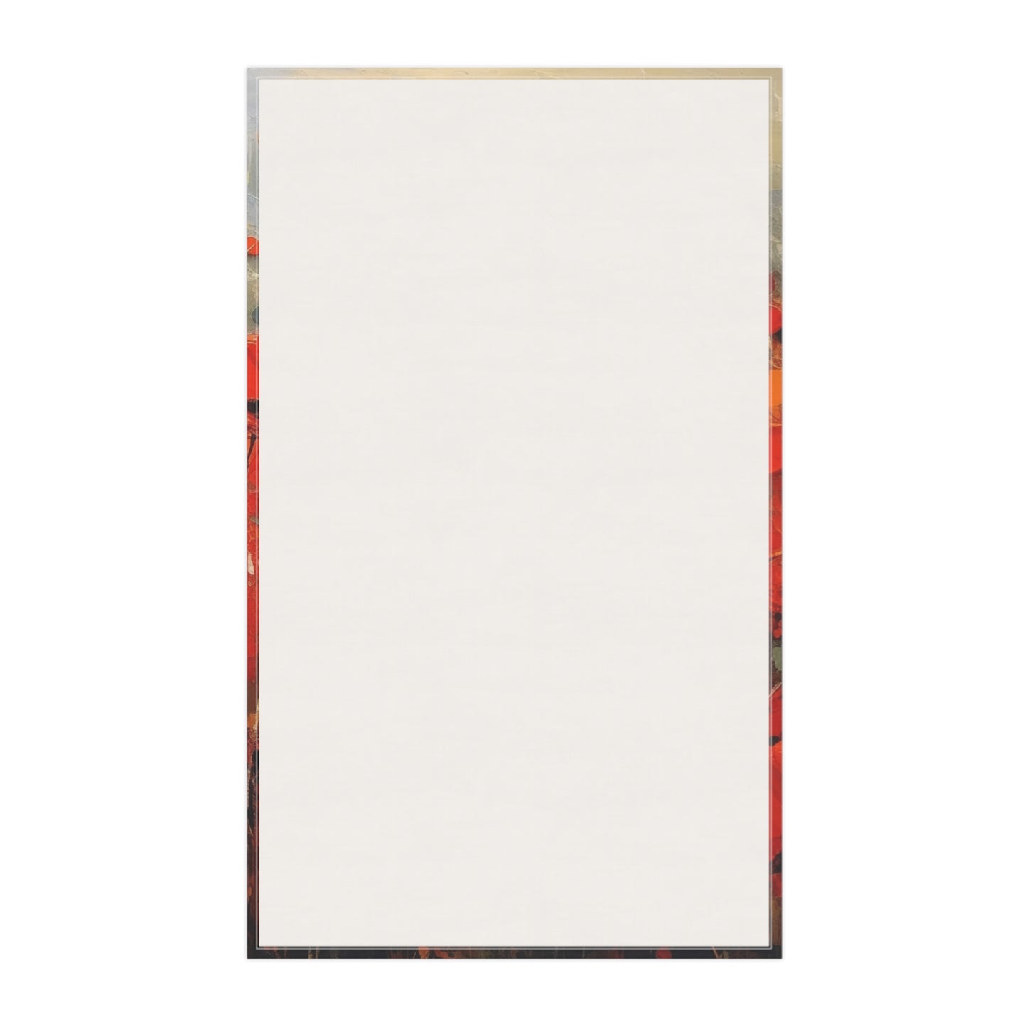 Whimsical Poppy Art on Kitchen Towel
