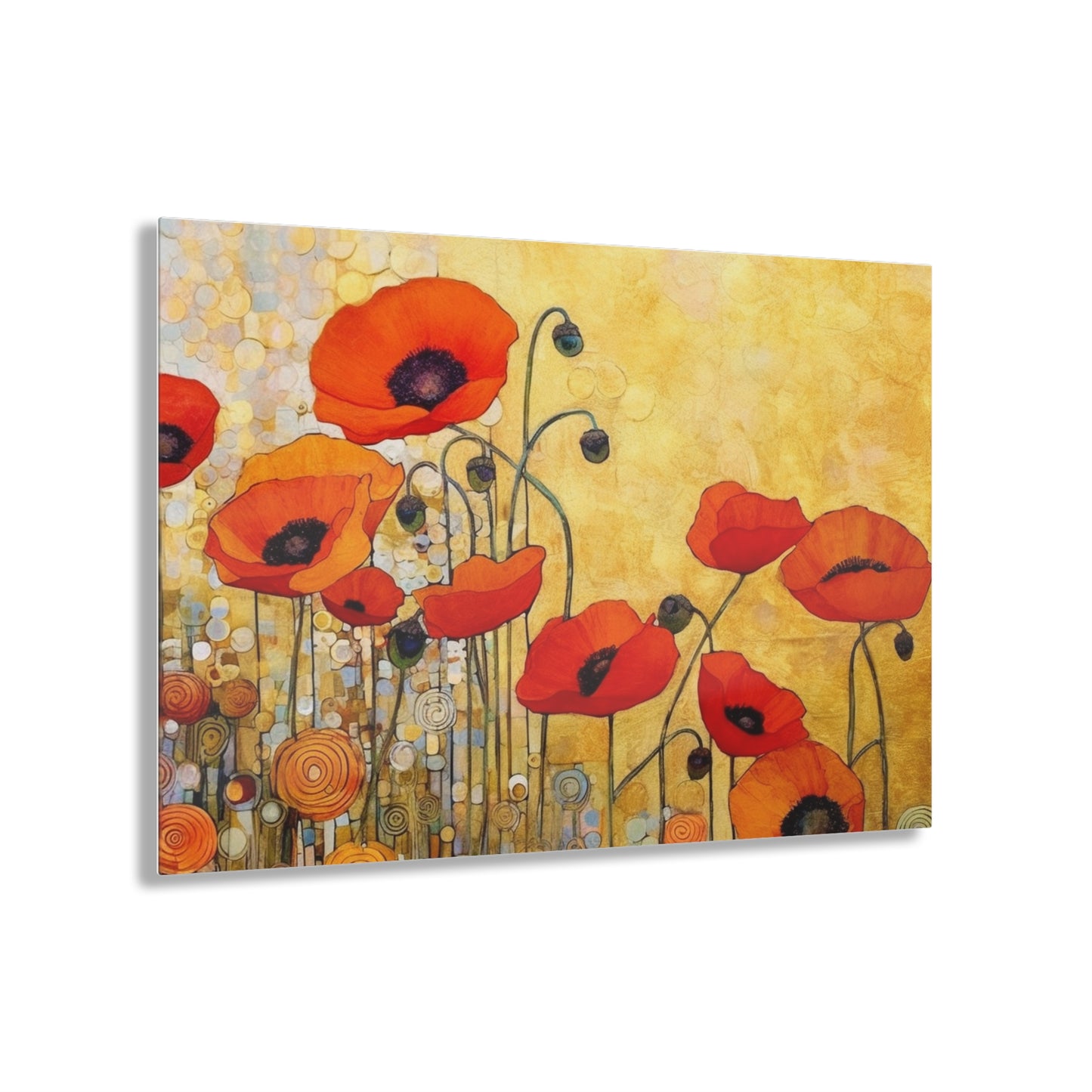 Acrylic Prints Adorned with Gustav Klimt's Poppies