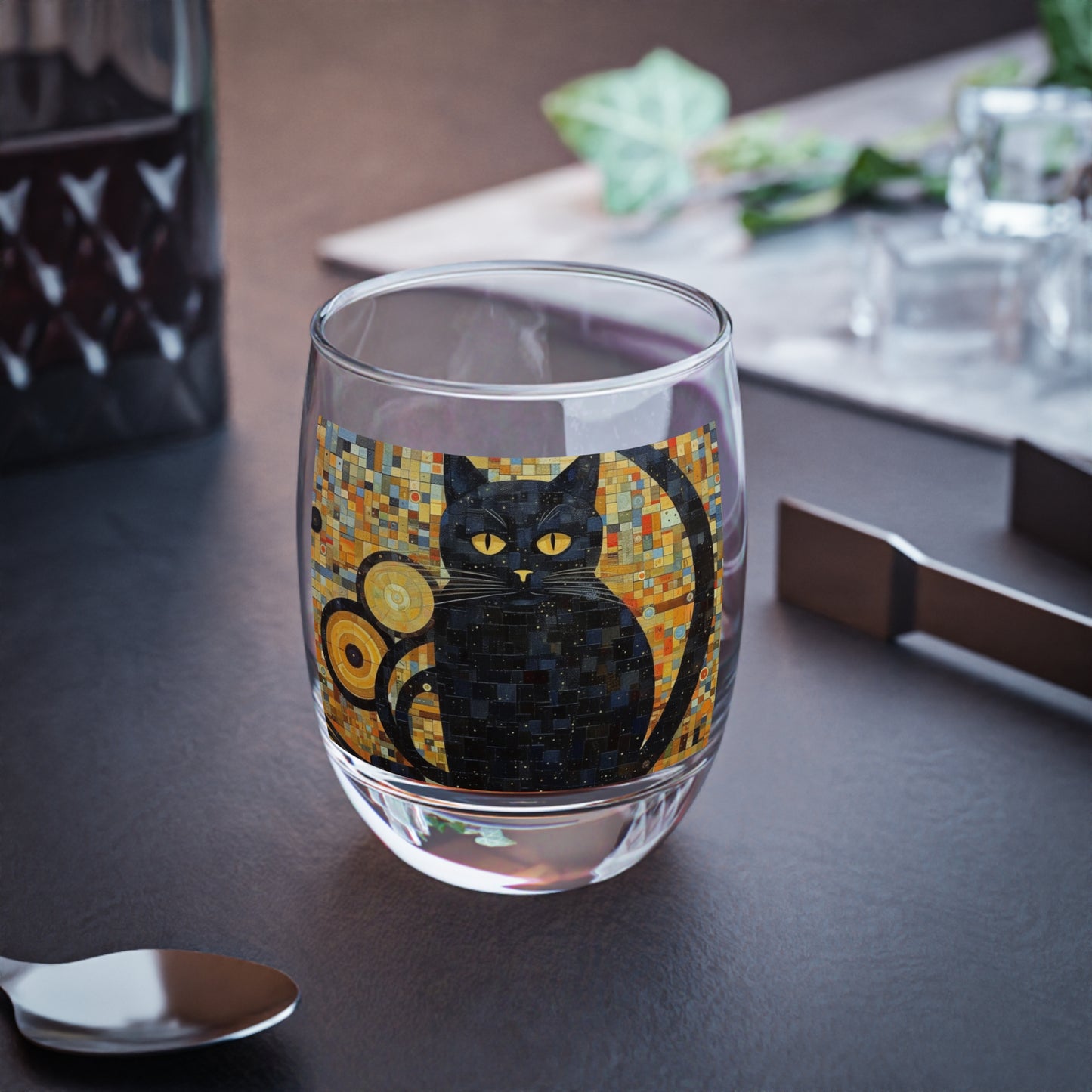 Gustav Klimt Cat Whiskey Glass: Embrace Feline Beauty and Artistic Splendor