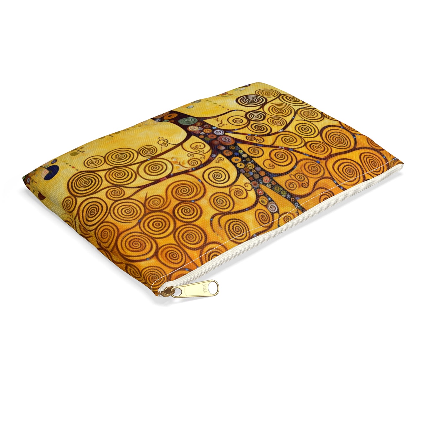 Symbolic Harmony: Gustav Klimt Tree of Life Accessory Pouch, Embrace Artistic Elegance