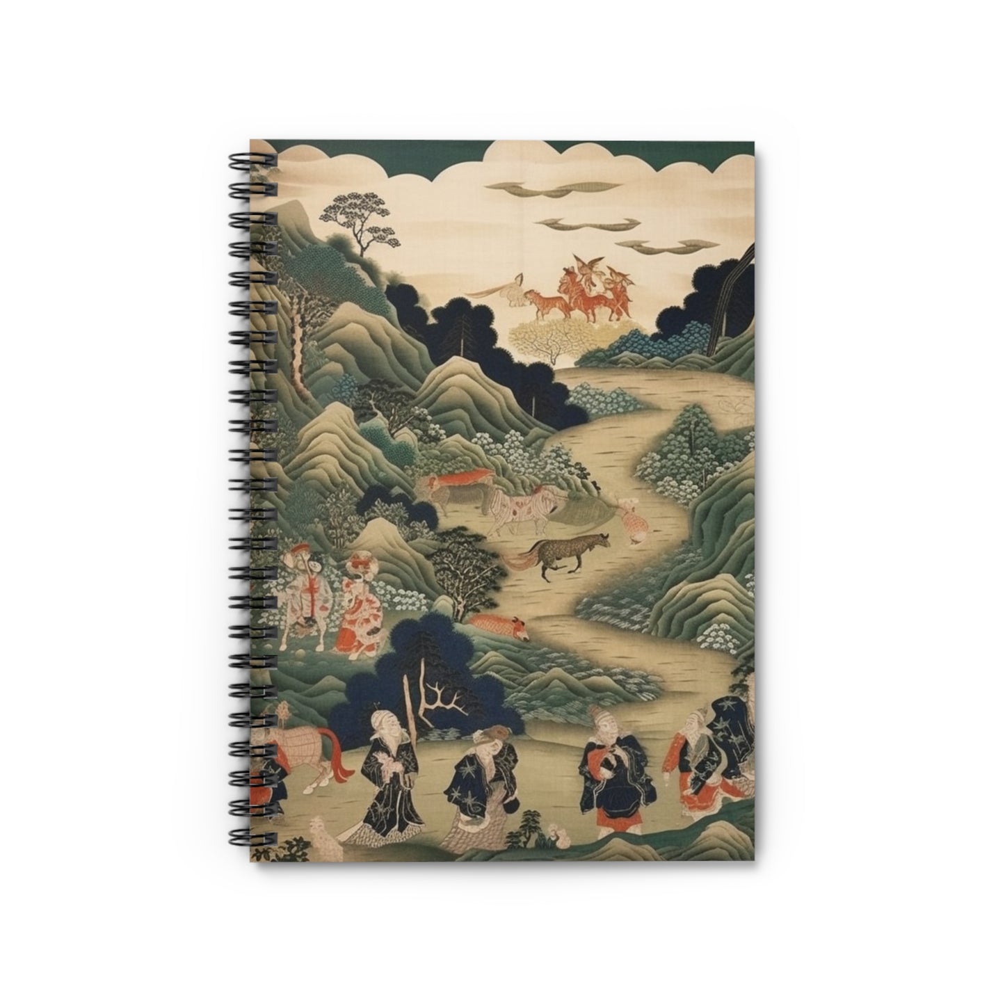 Japanese Tapestry Spiral Notebook: Embrace the Artistic Splendor