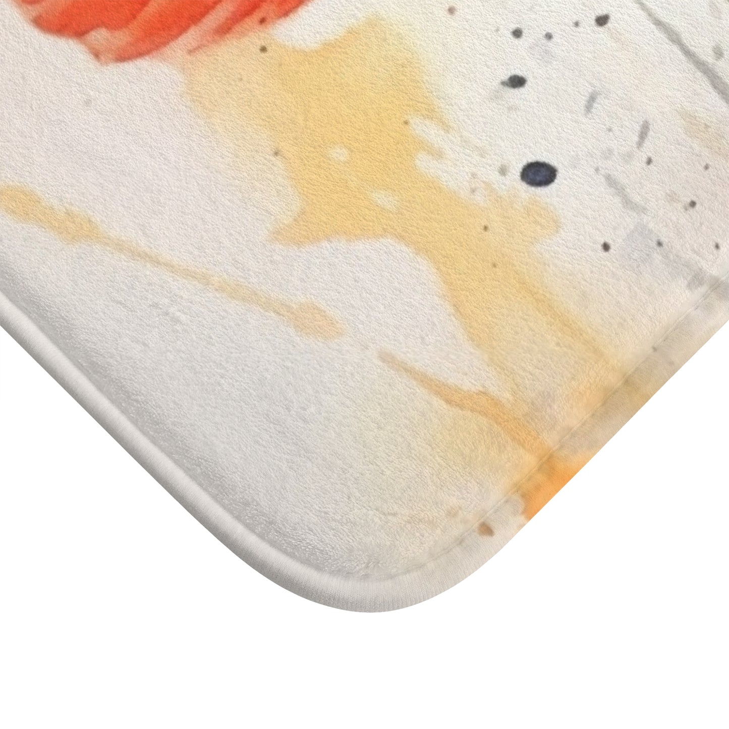 Whimsical Poppy Flower Watercolor Bathmat: An Artistic Delight