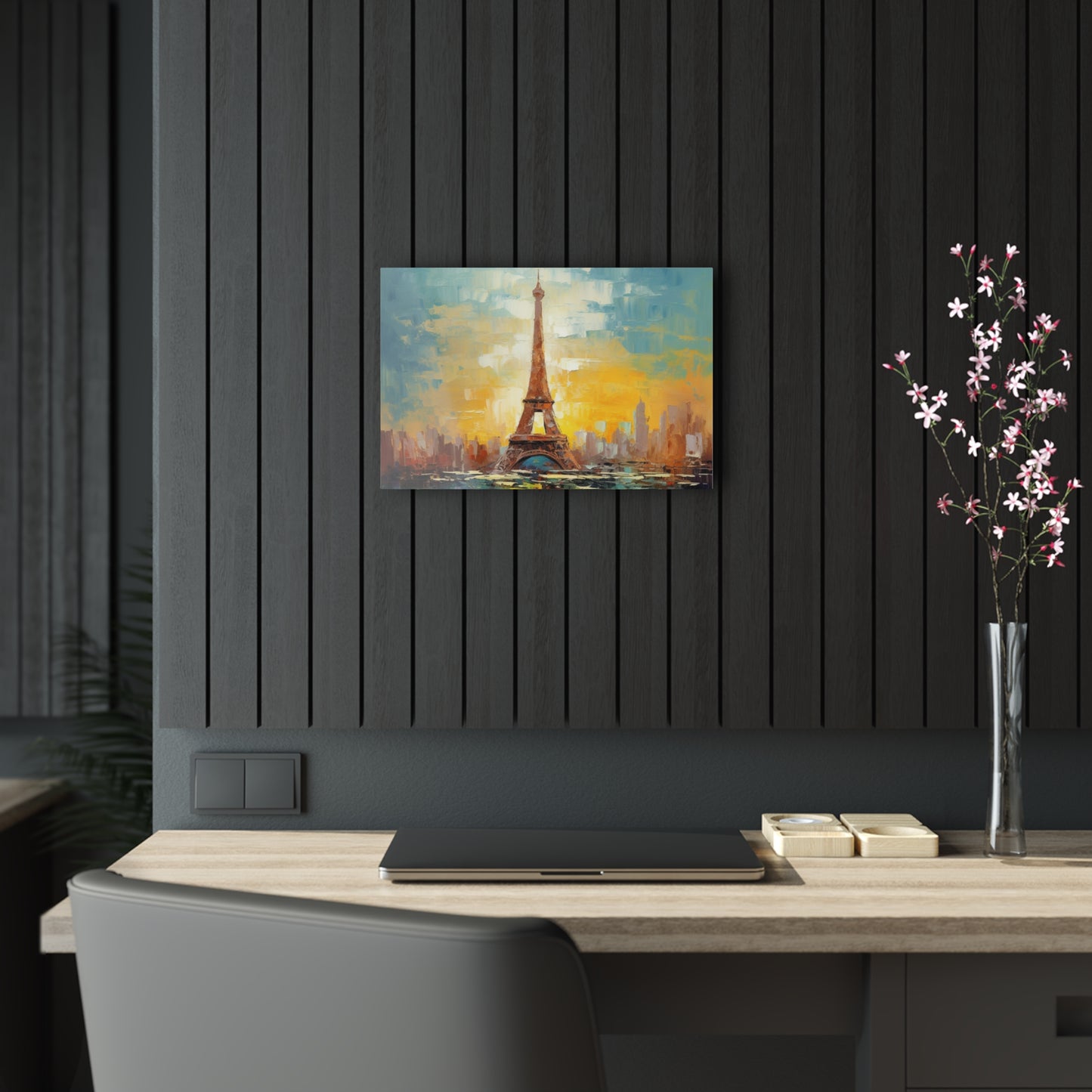 Abstract Paris Acrylic Prints: Exploring the City of Light with Brush Strokes