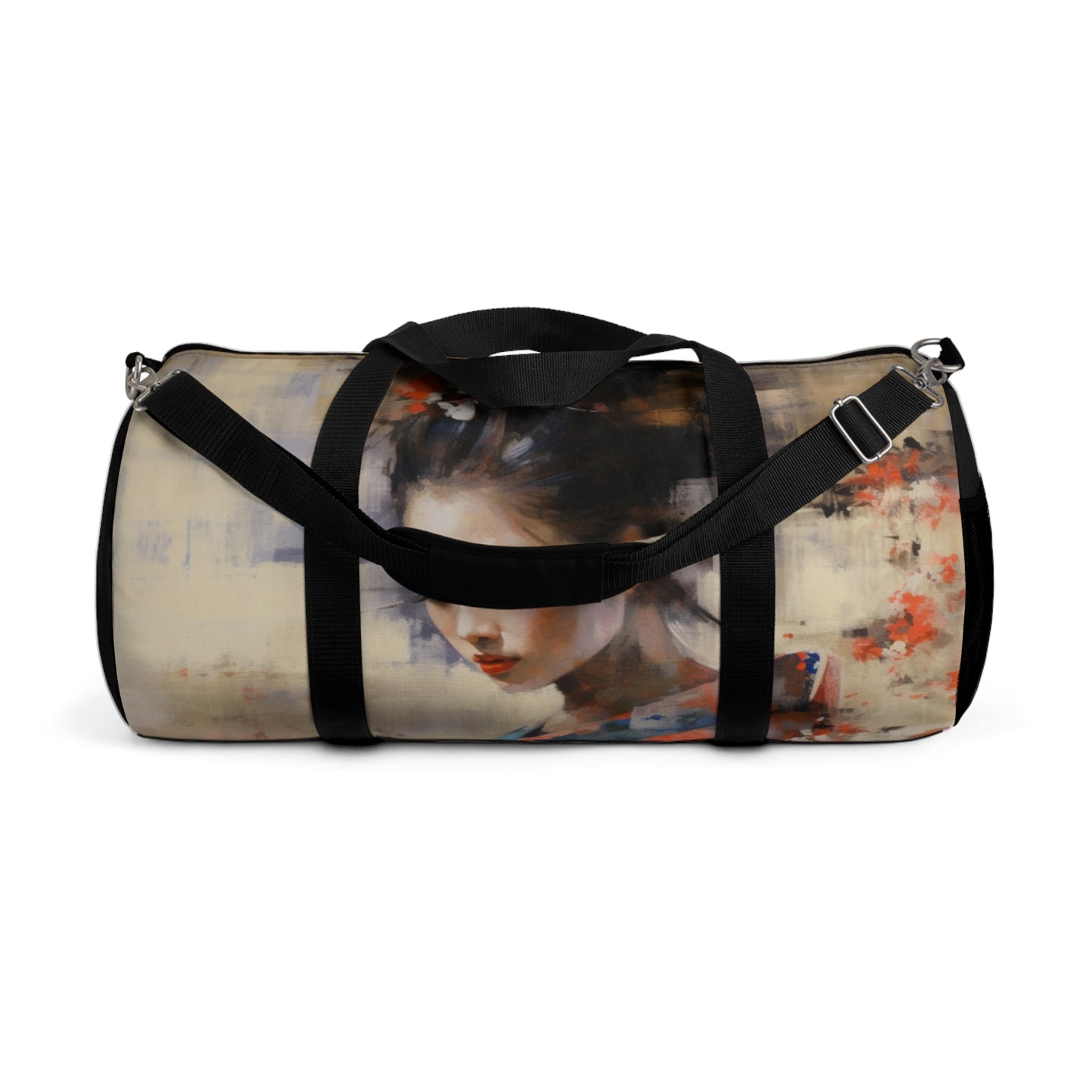 Japanese-Inspired Abstract Oil Painting Duffel Bag:Celebrating Geisha Beauty