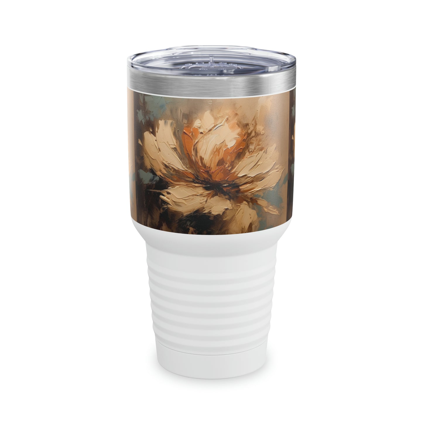 Artistic Reverie: Ringneck Tumbler with Tan Hua-Inspired Abstract Elegance