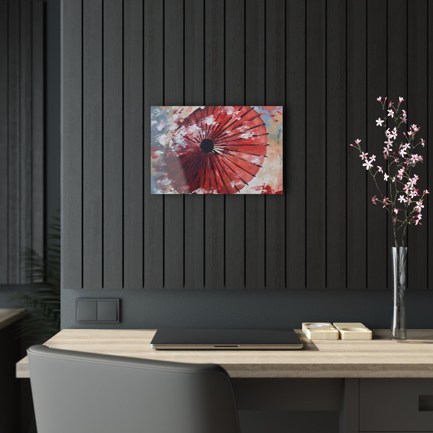 Abstract Japanese Umbrella Painting Acrylic Prints: Unleashing Artistic Beauty