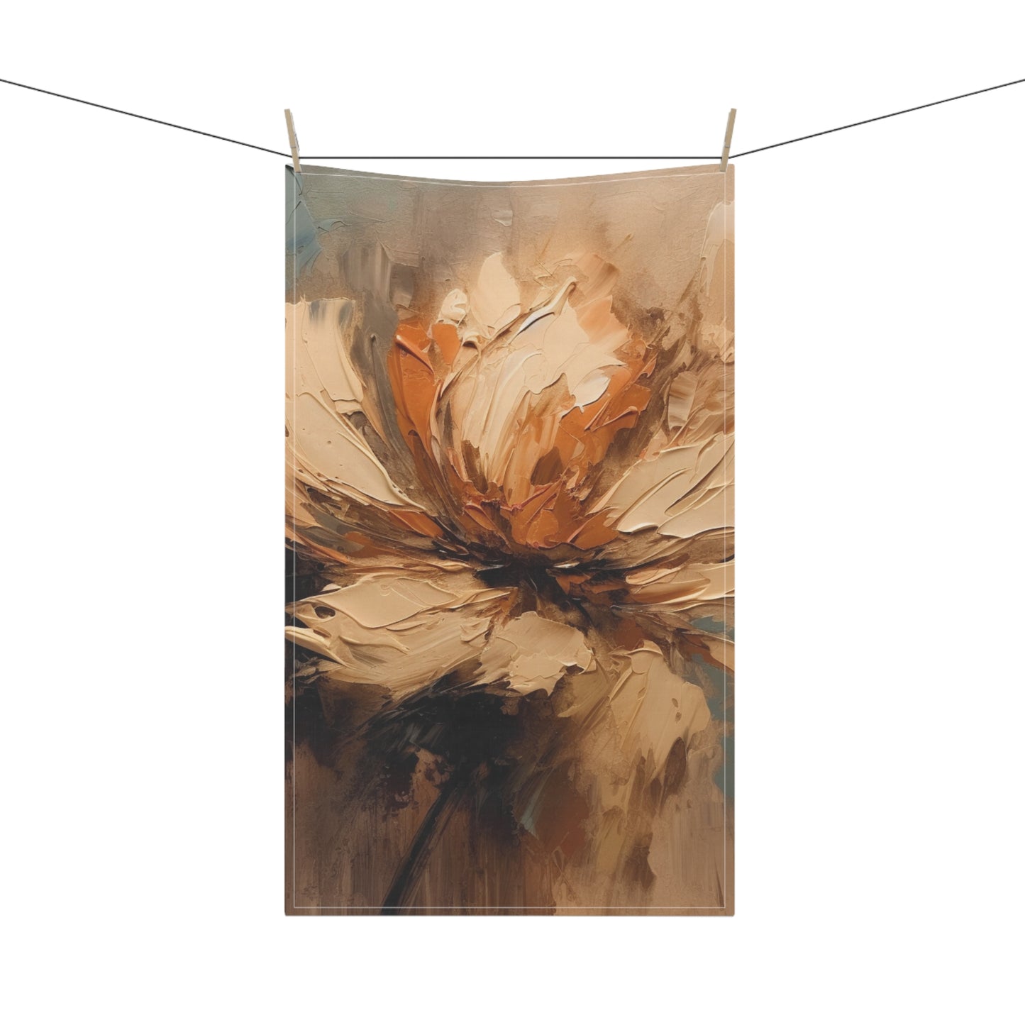 Artistic Fusion: Kitchen Towel Infused with Tan Hua-Inspired Abstract Art
