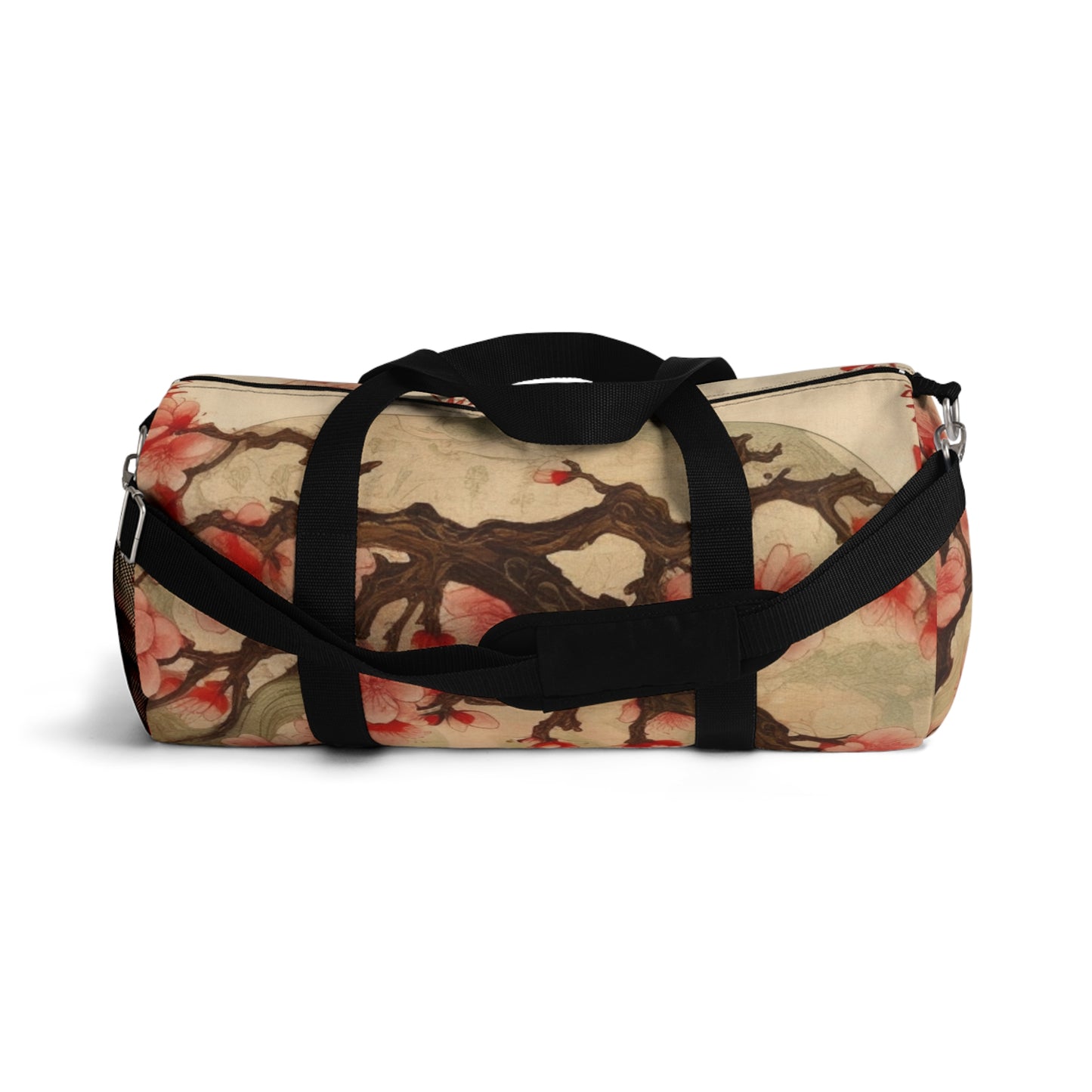 Whimsical Blossom Dreams: Duffel Bag with Delightful Flower Drawings and Cherry Blossoms