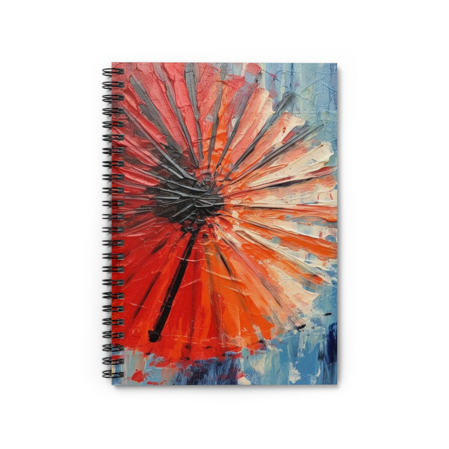 Umbrella Painting Spiral Notebook: Channel Your Inner Artist with Abstract Oil Paint