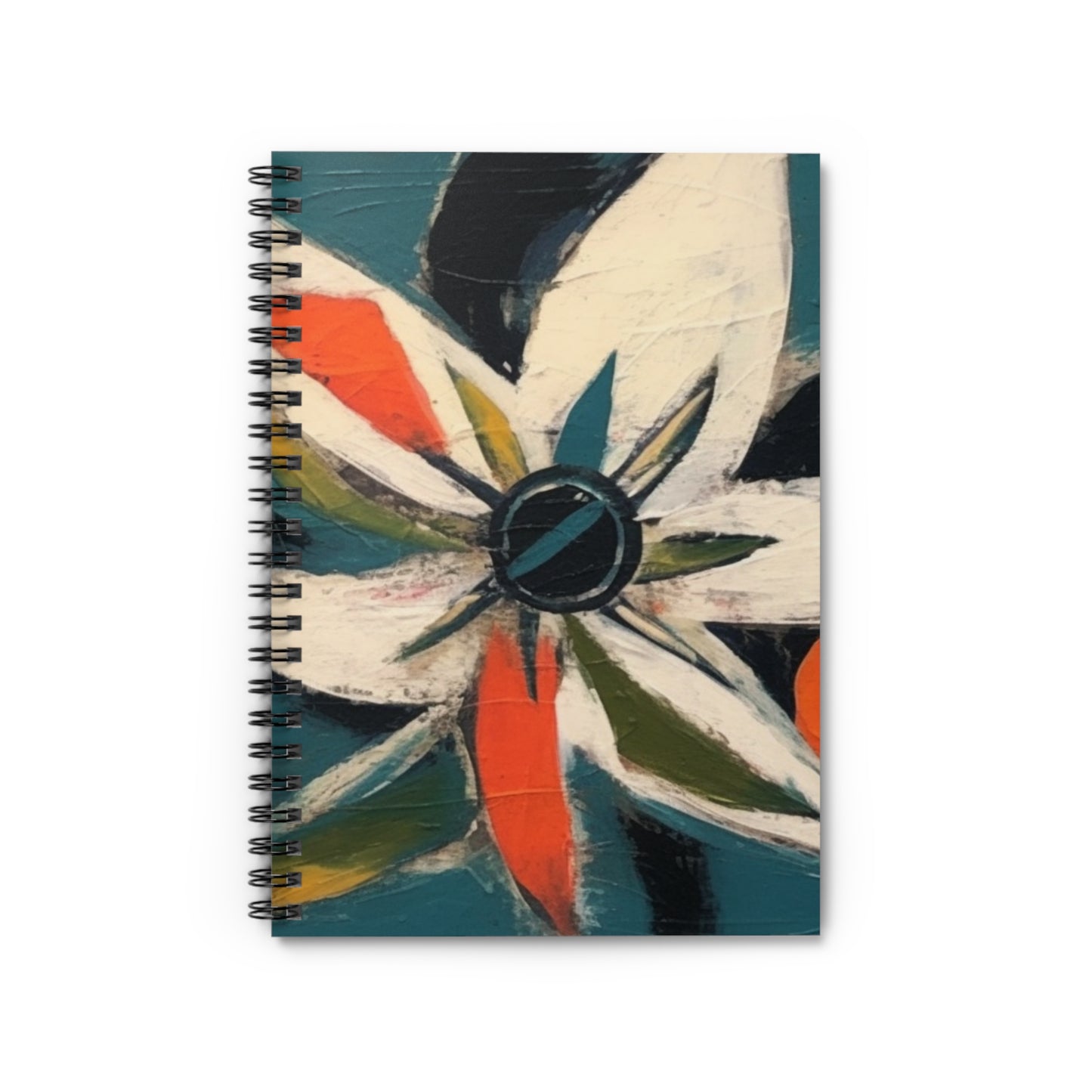 Midcentury Garden: Flower Drawings on a Vintage-Inspired Spiral Notebook for Vintage Fashion Enthusiasts