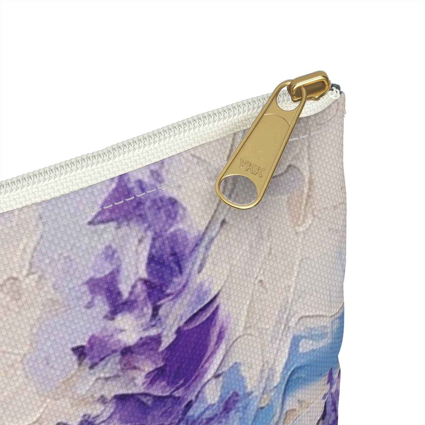 Vibrant Lavender Art on Accessory Pouch: A Floral Delight for Your Senses