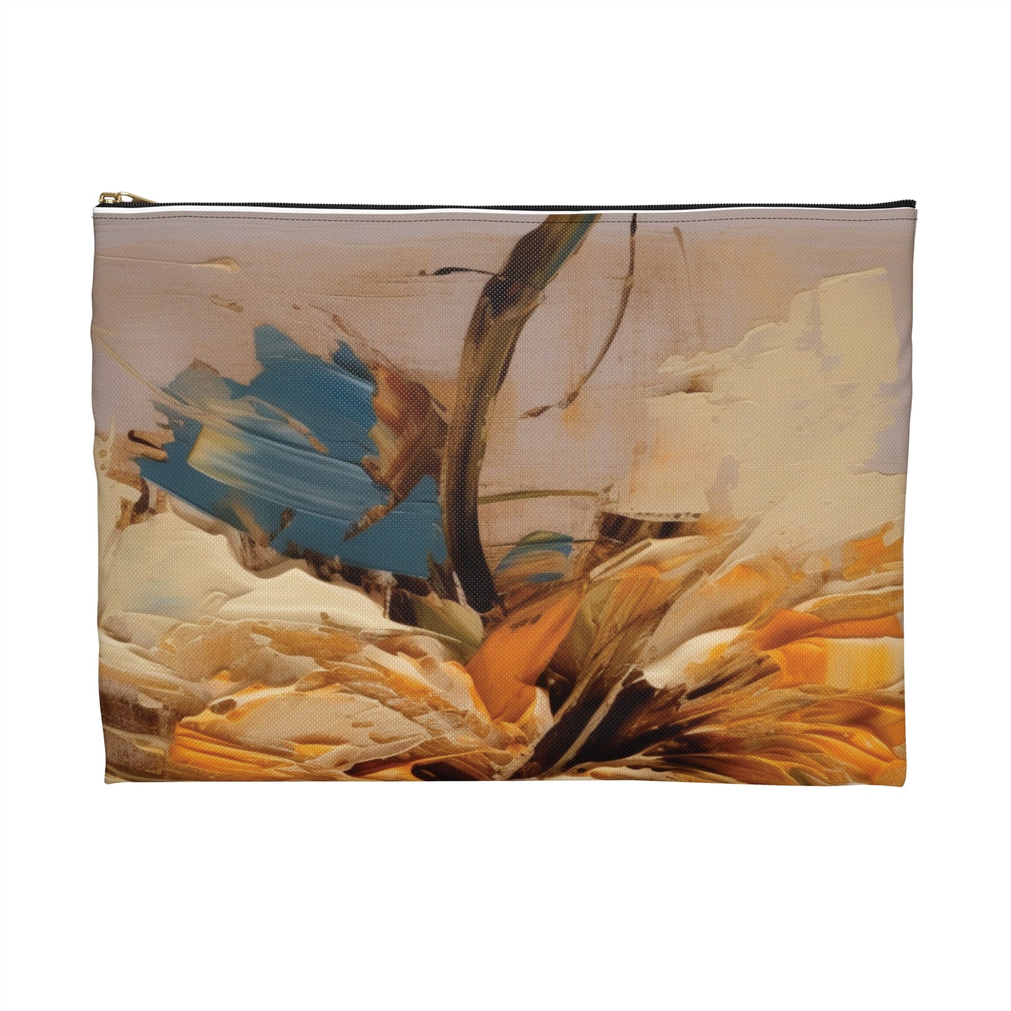 A Brush of Nature's Elegance: Accessory Pouch for Artistic Flower Lovers
