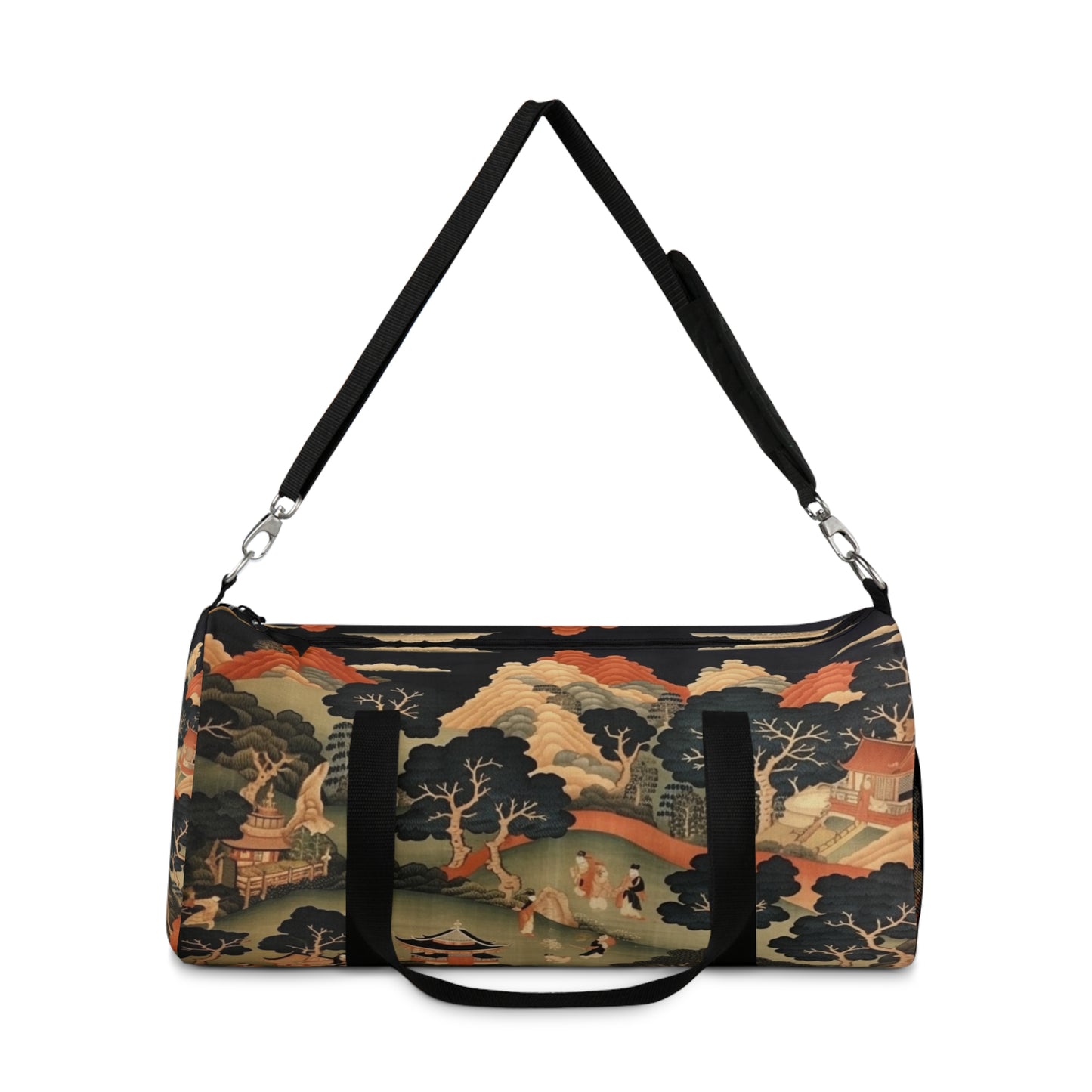 Tapestry Treasures: Japanese-inspired Duffel Bag for Art Lovers