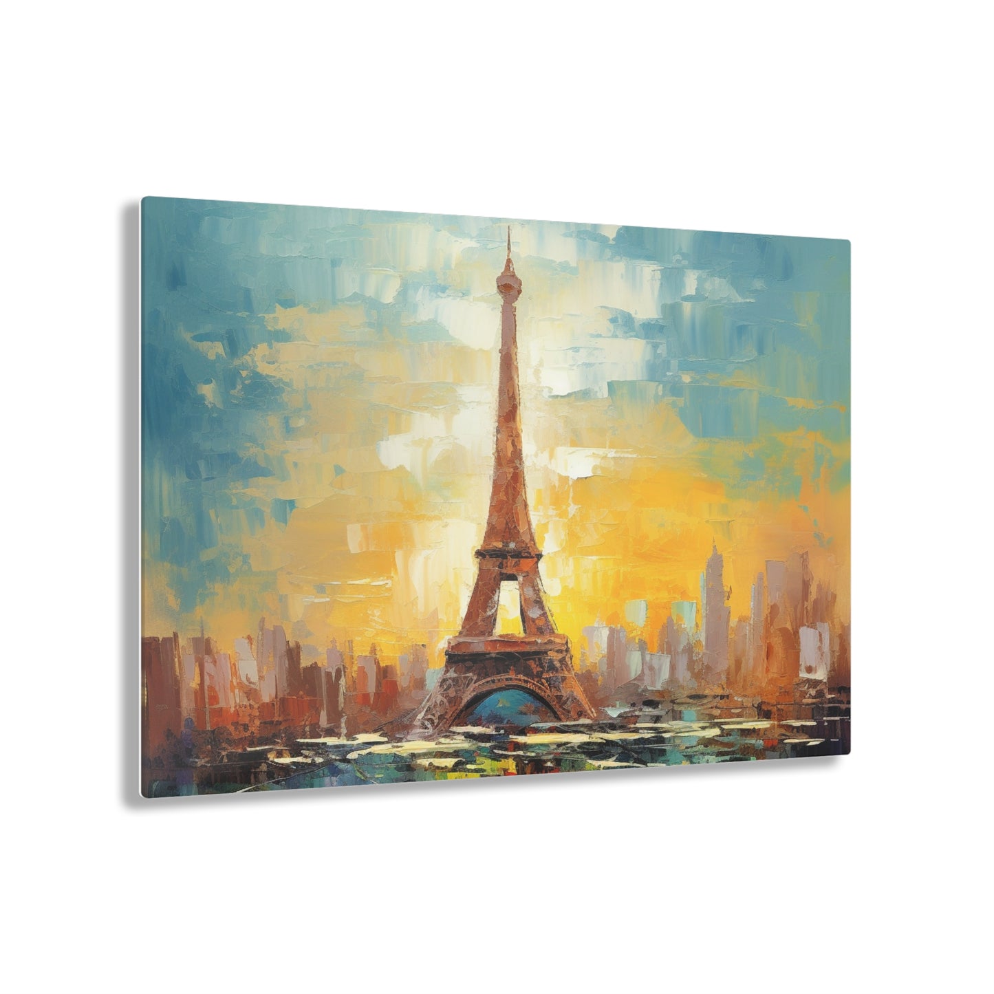 Abstract Paris Acrylic Prints: Exploring the City of Light with Brush Strokes