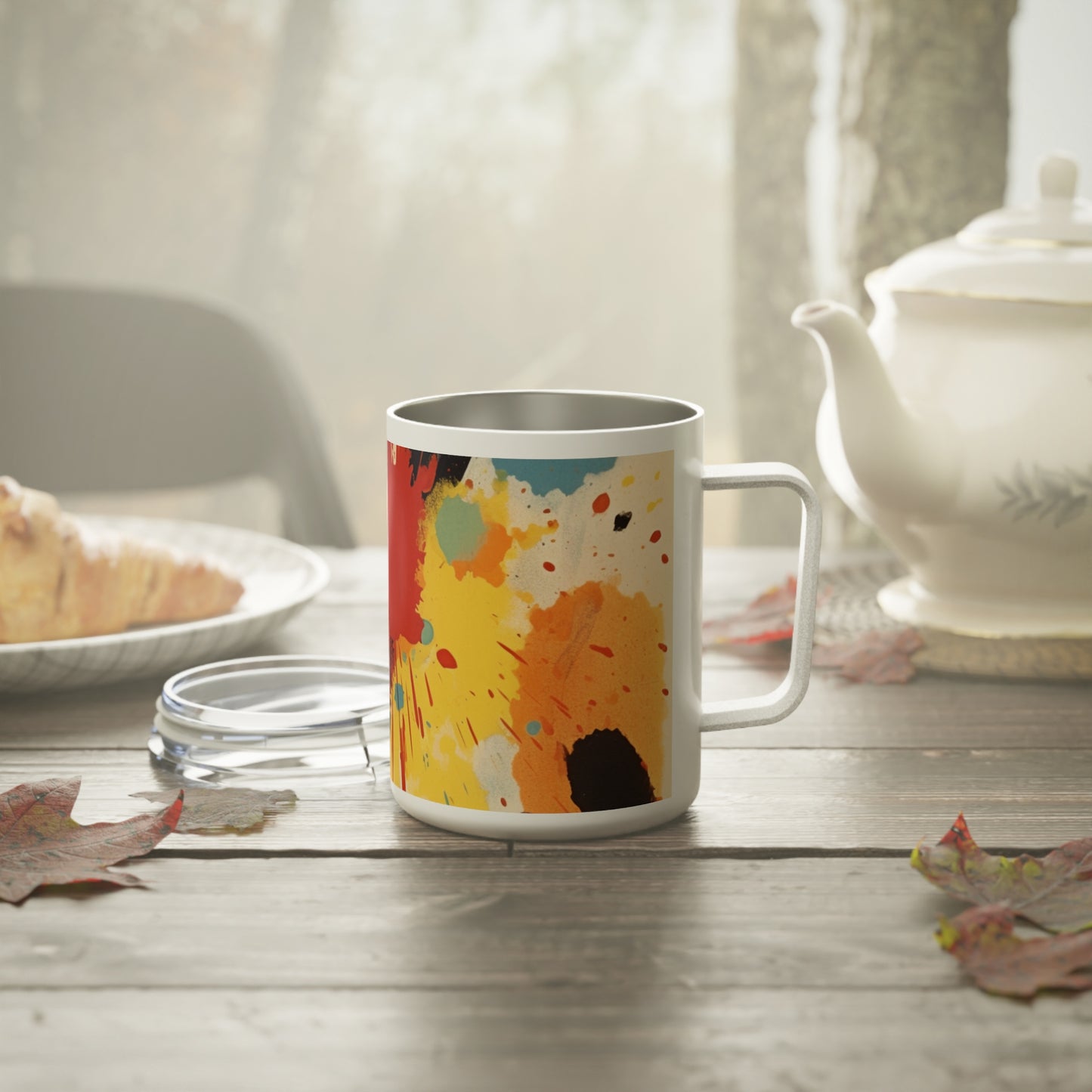 Silkscreen Sensations: Artistic Insulated Coffee Mug